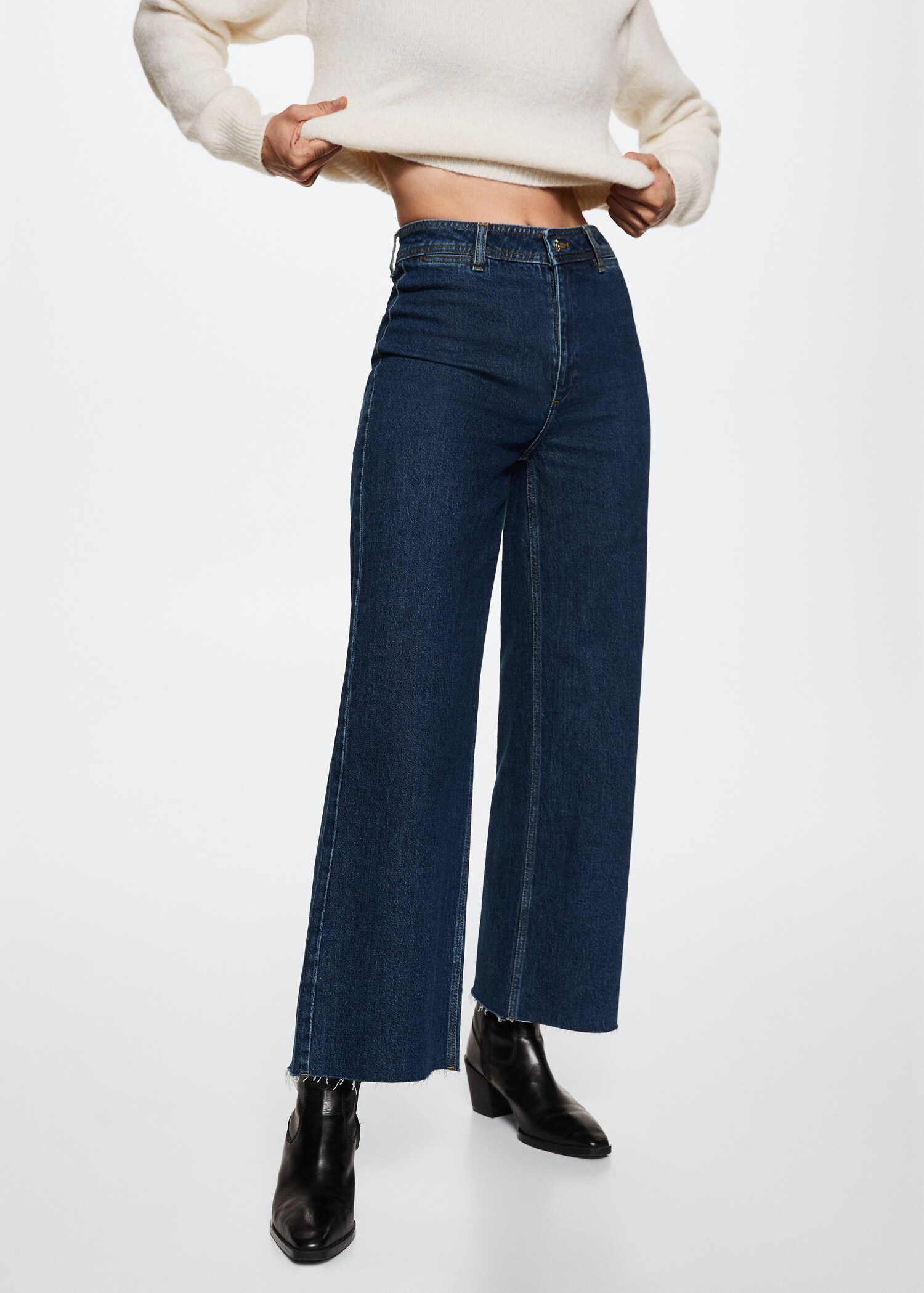 Jeans culotte high waist