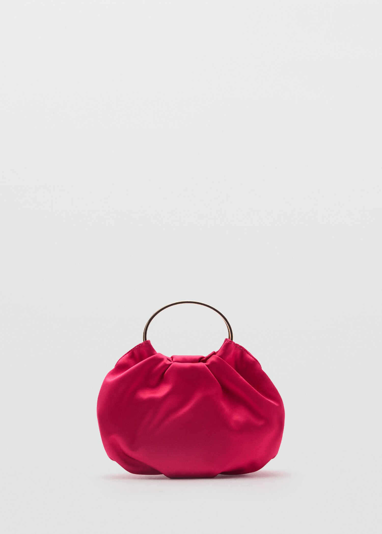 Satin bag with metal ring