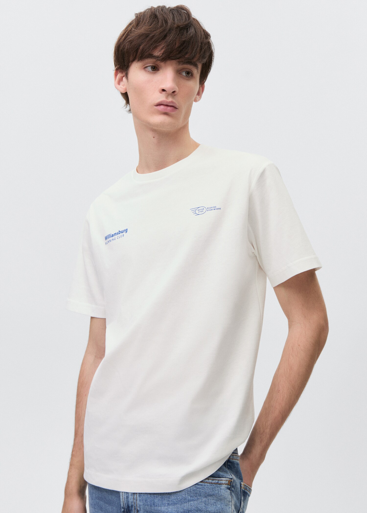 Printed cotton-blend T-shirt