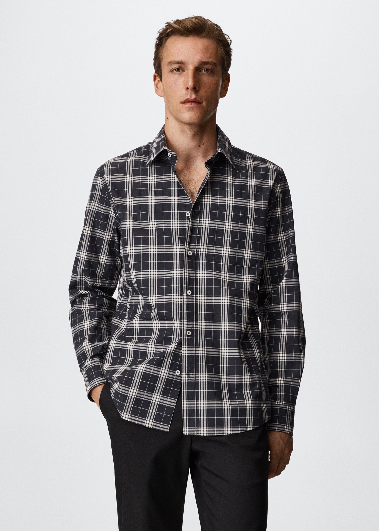 Slim-fit check shirt