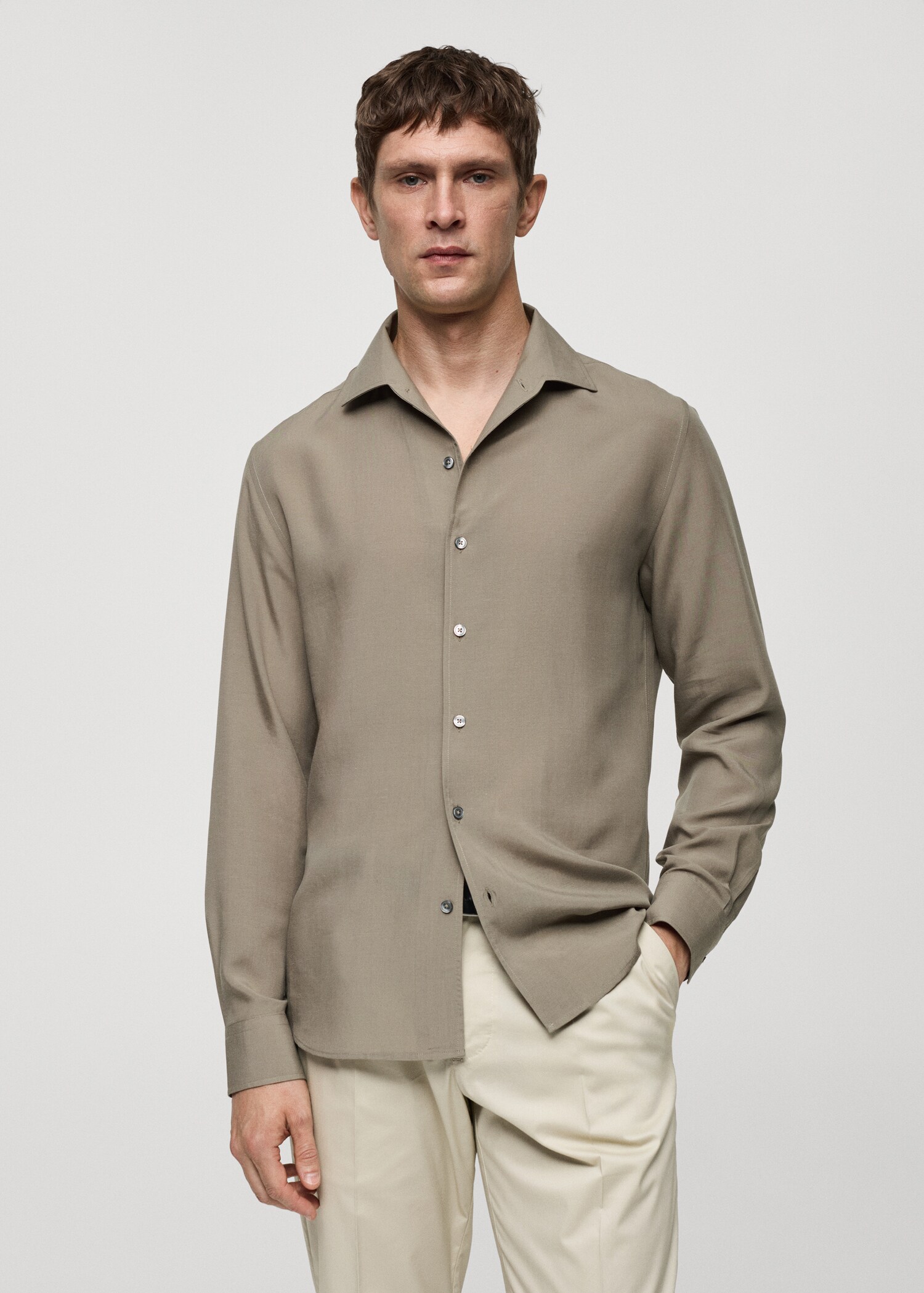 Regular-fit lyocell shirt