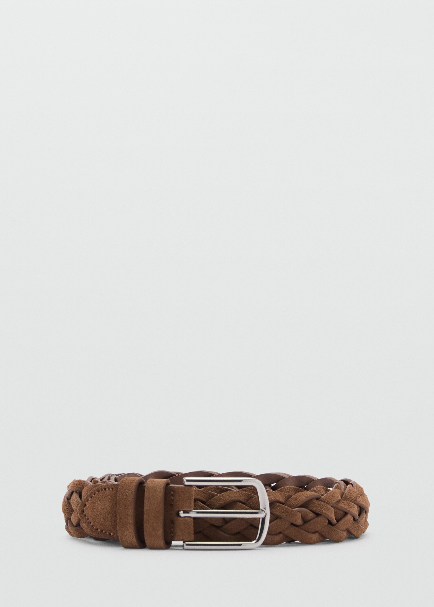 Braided suede belt