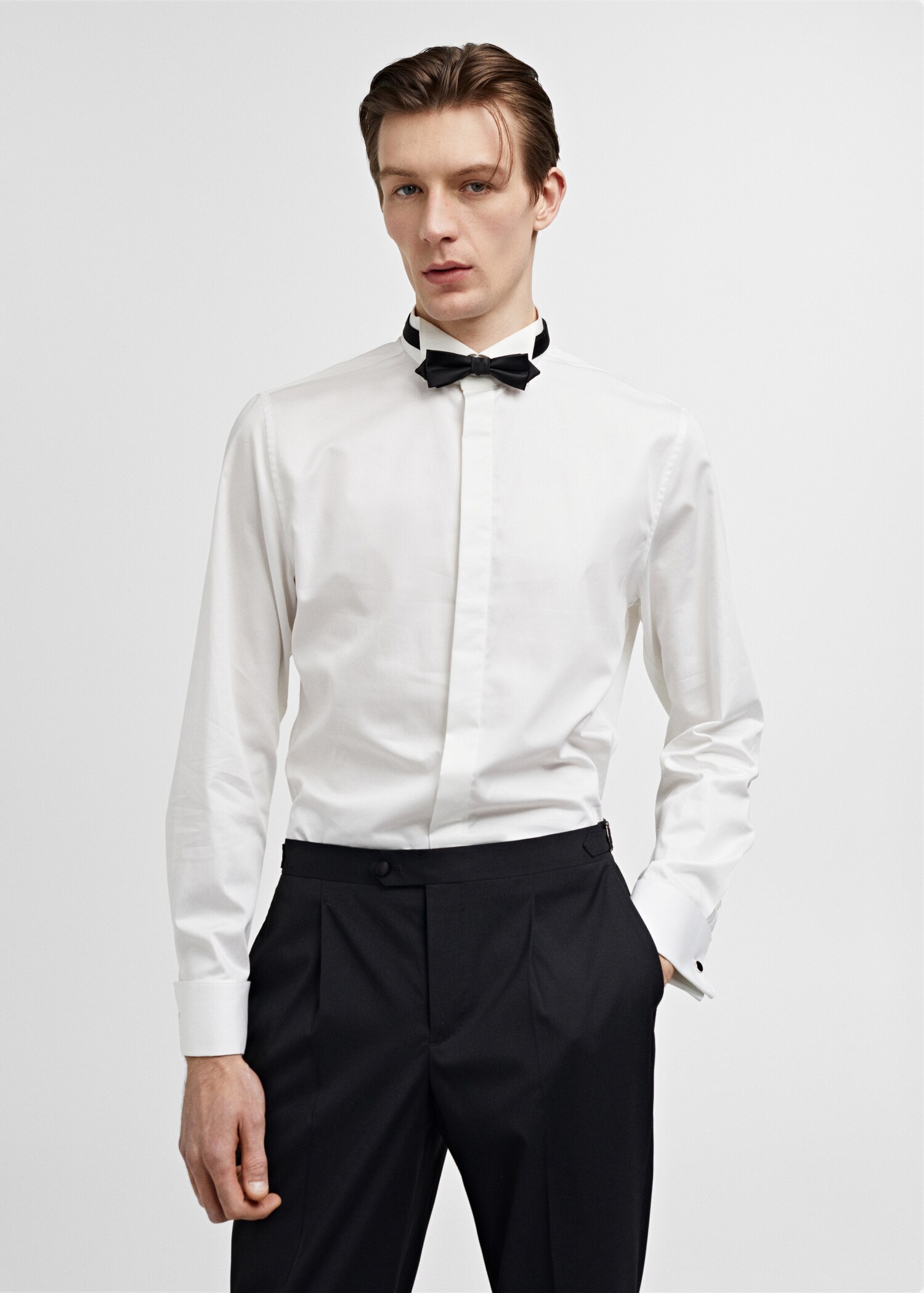 Slim-fit tuxedo shirt