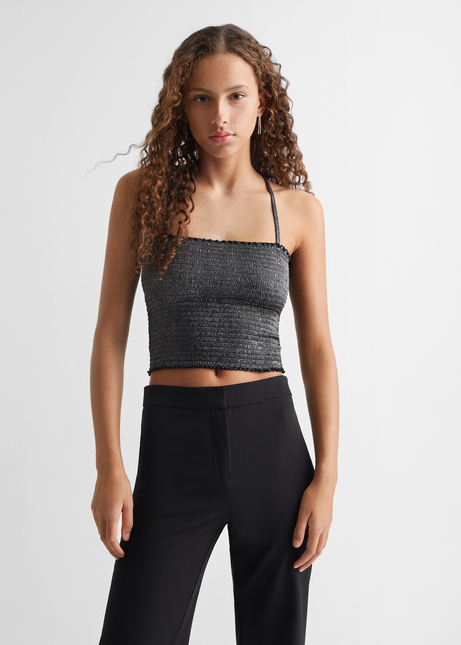 Ruched wrap top