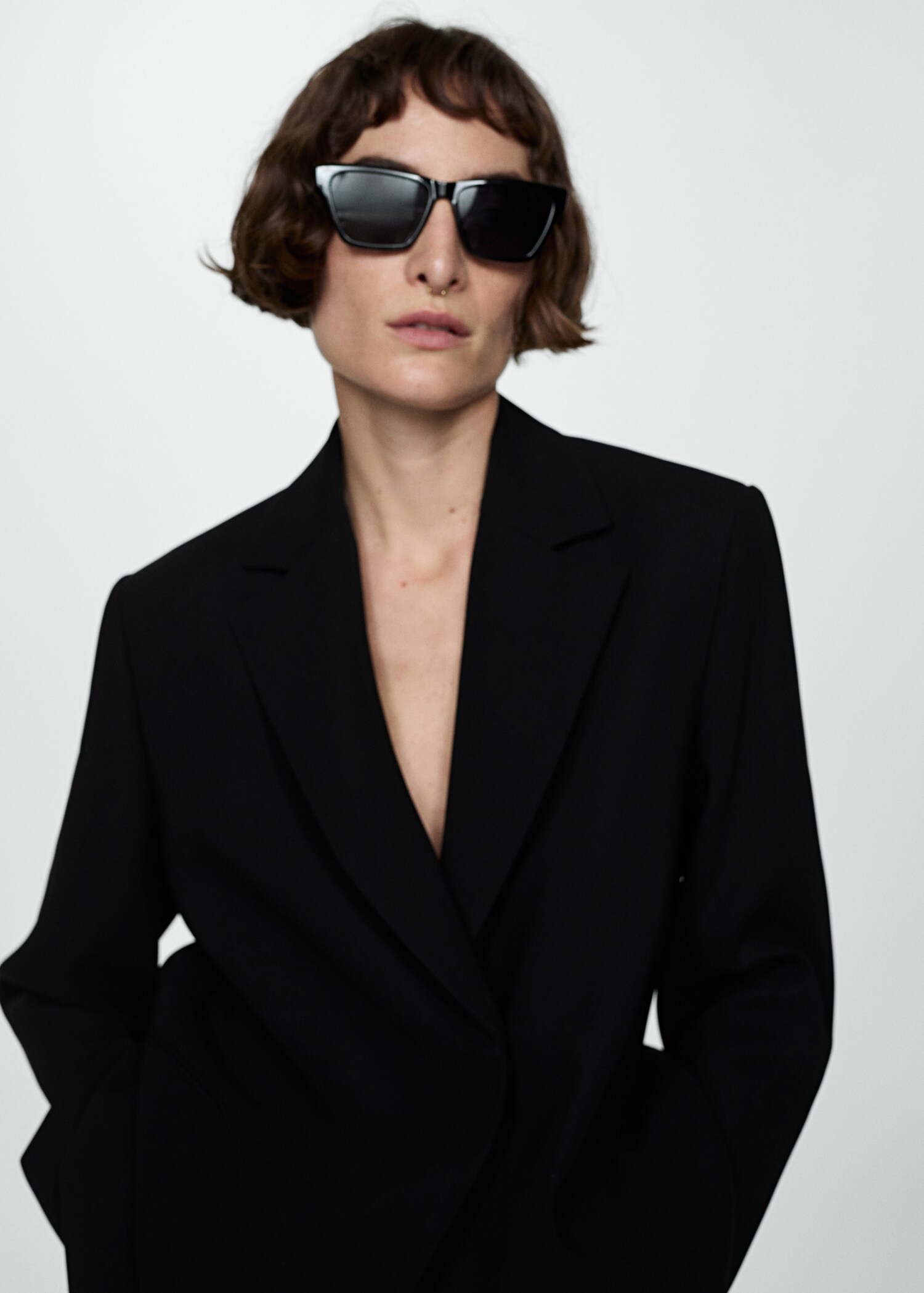 Belt suit blazer