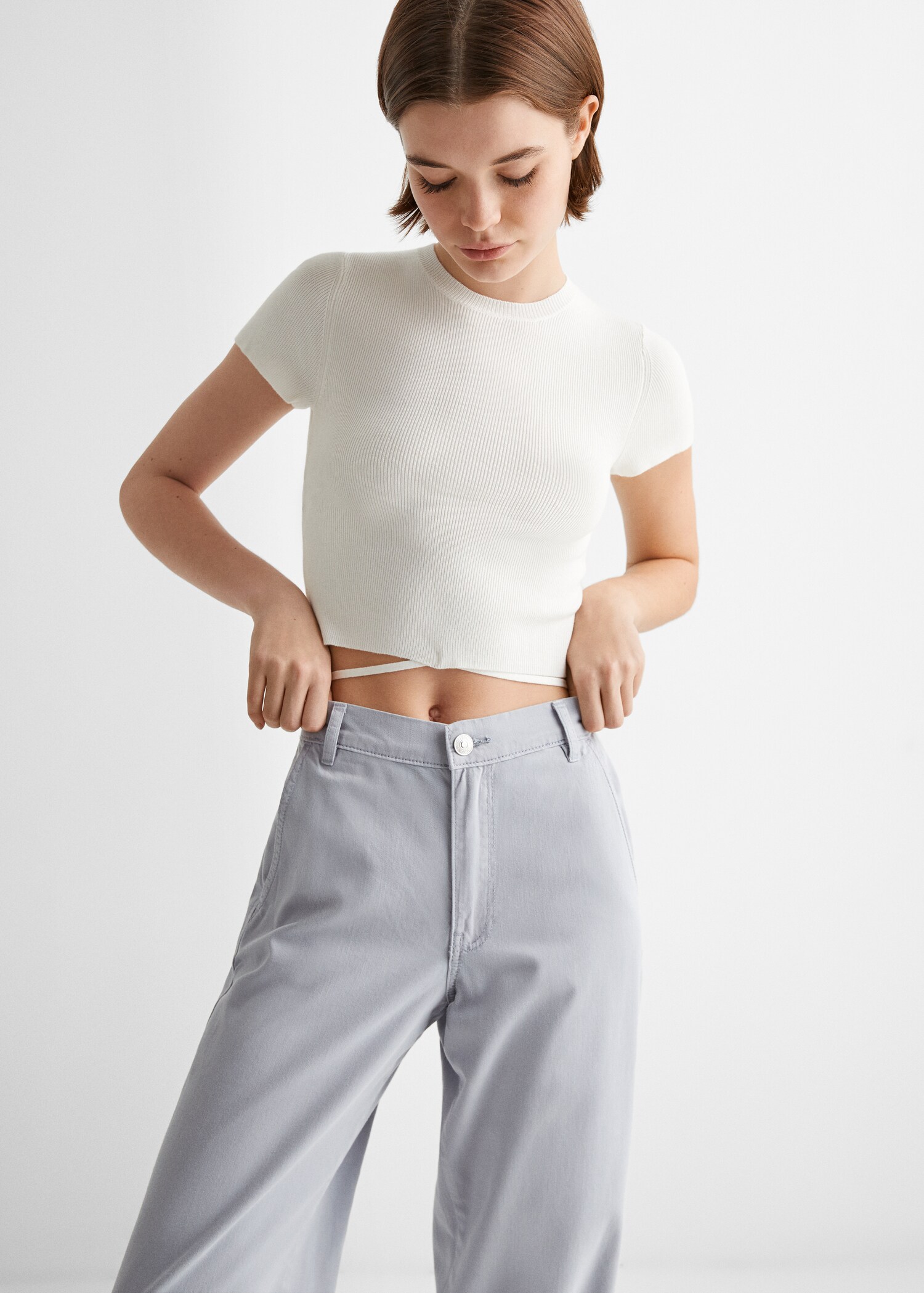 Cotton jogger-style trousers