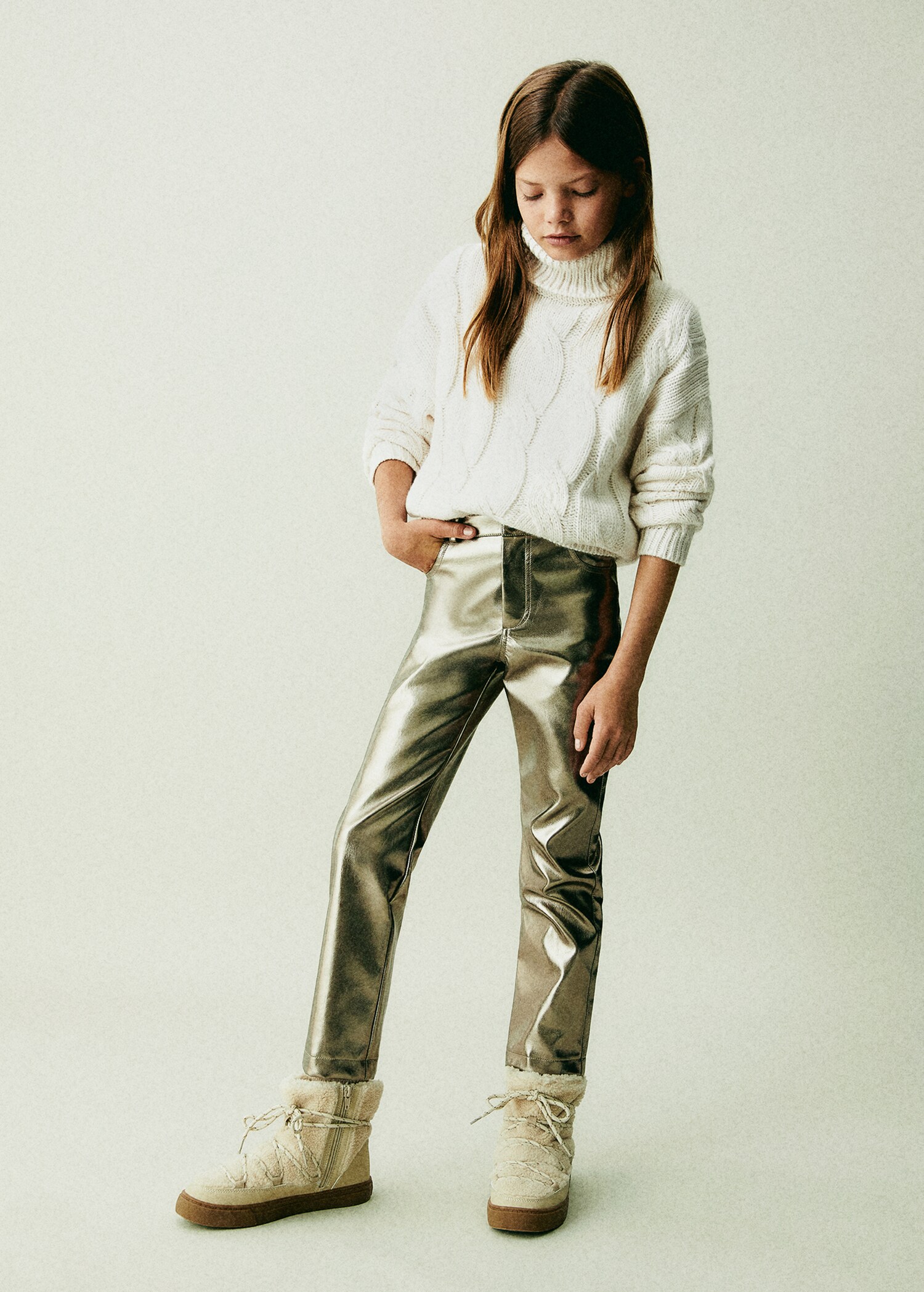 Metallic pants