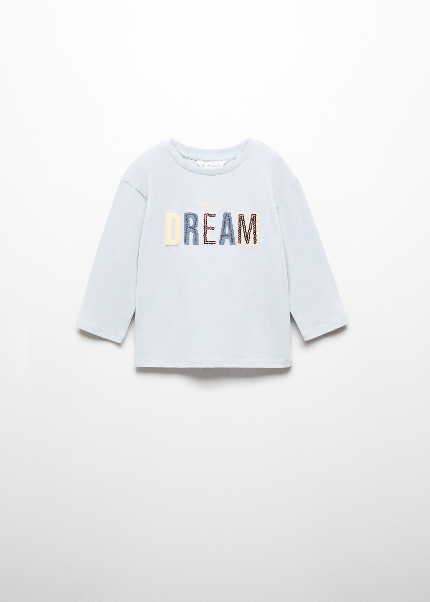 Sequined message T-shirt