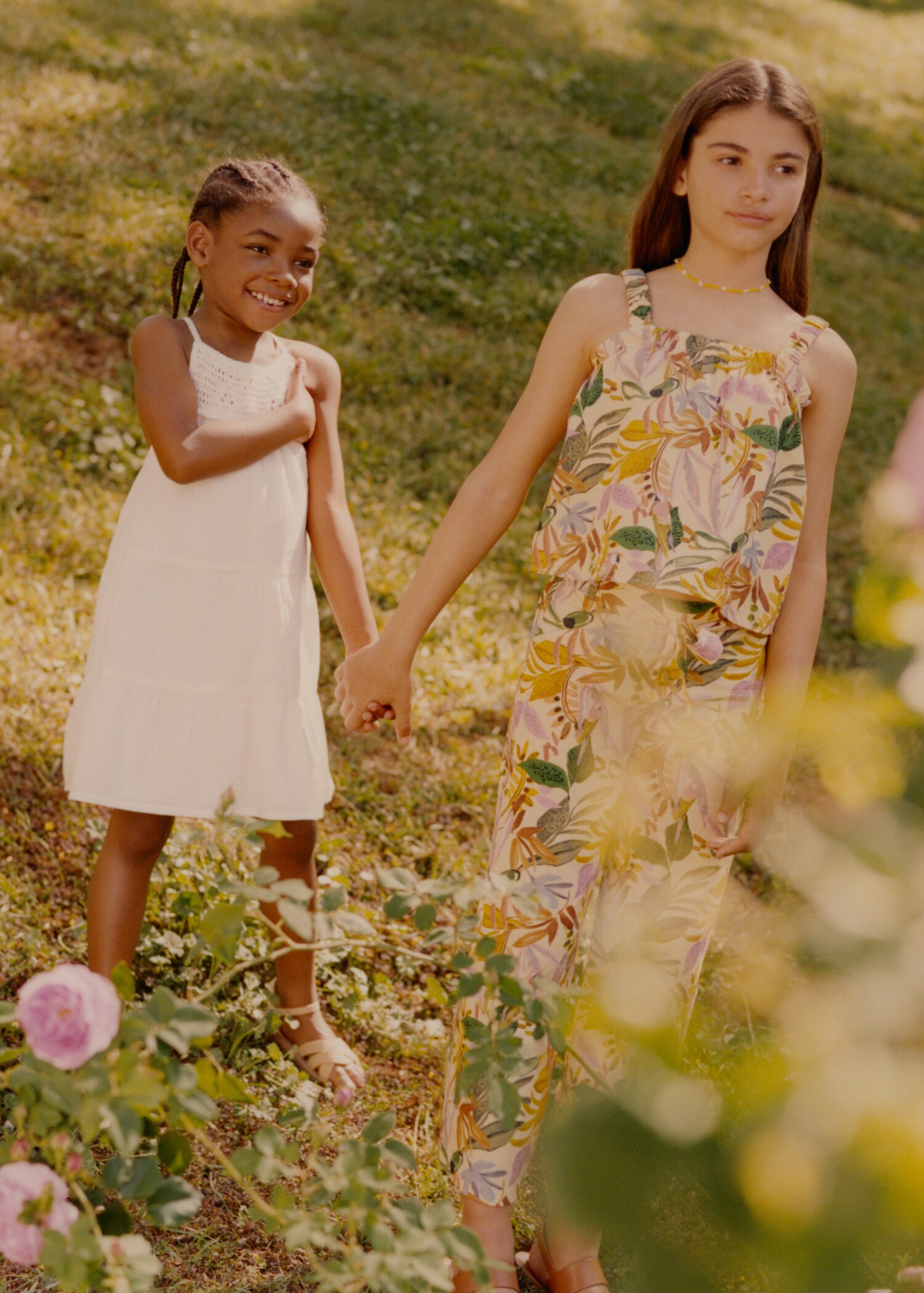 Crochet dress with ruffles