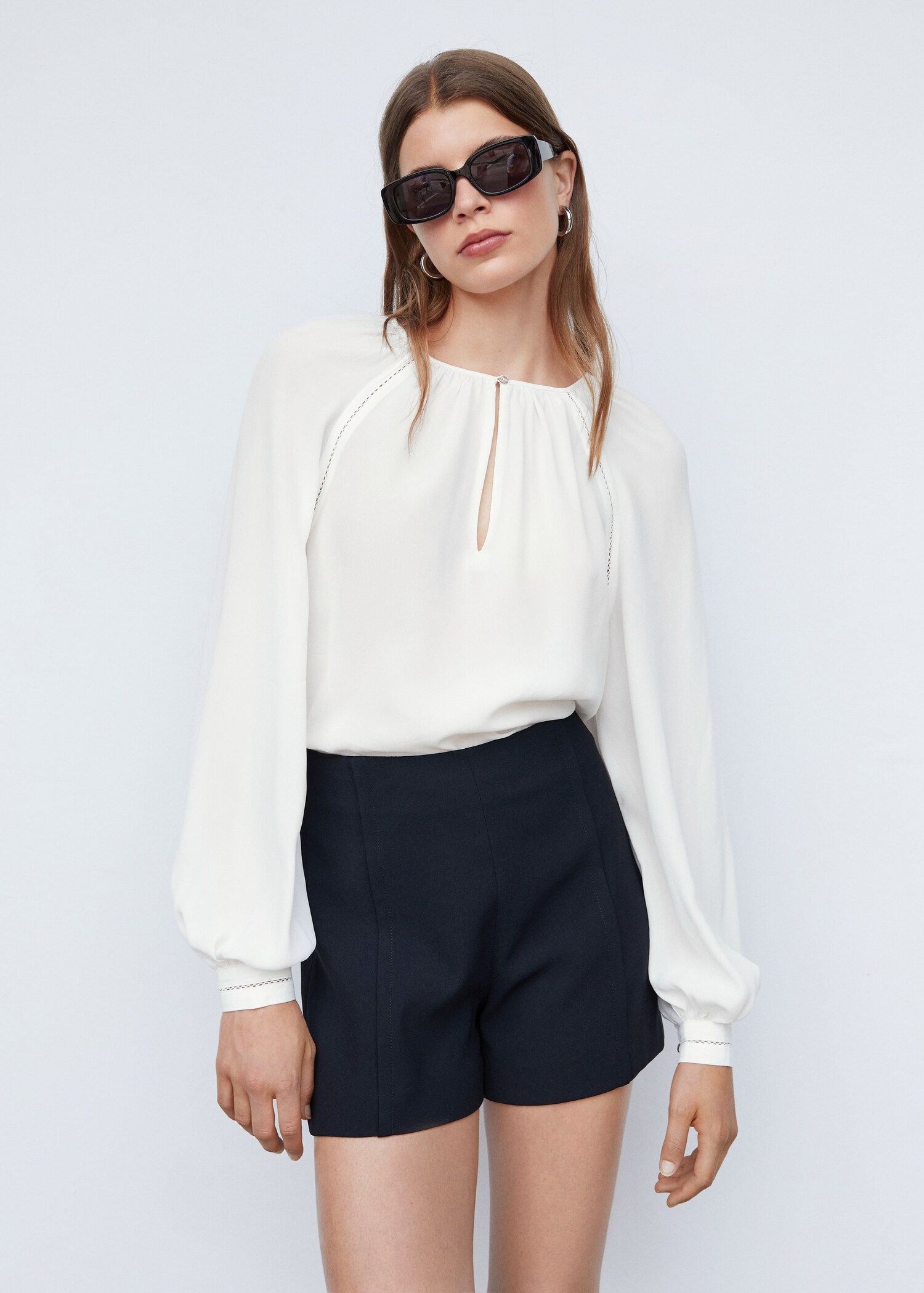 Raglan-sleeve blouse