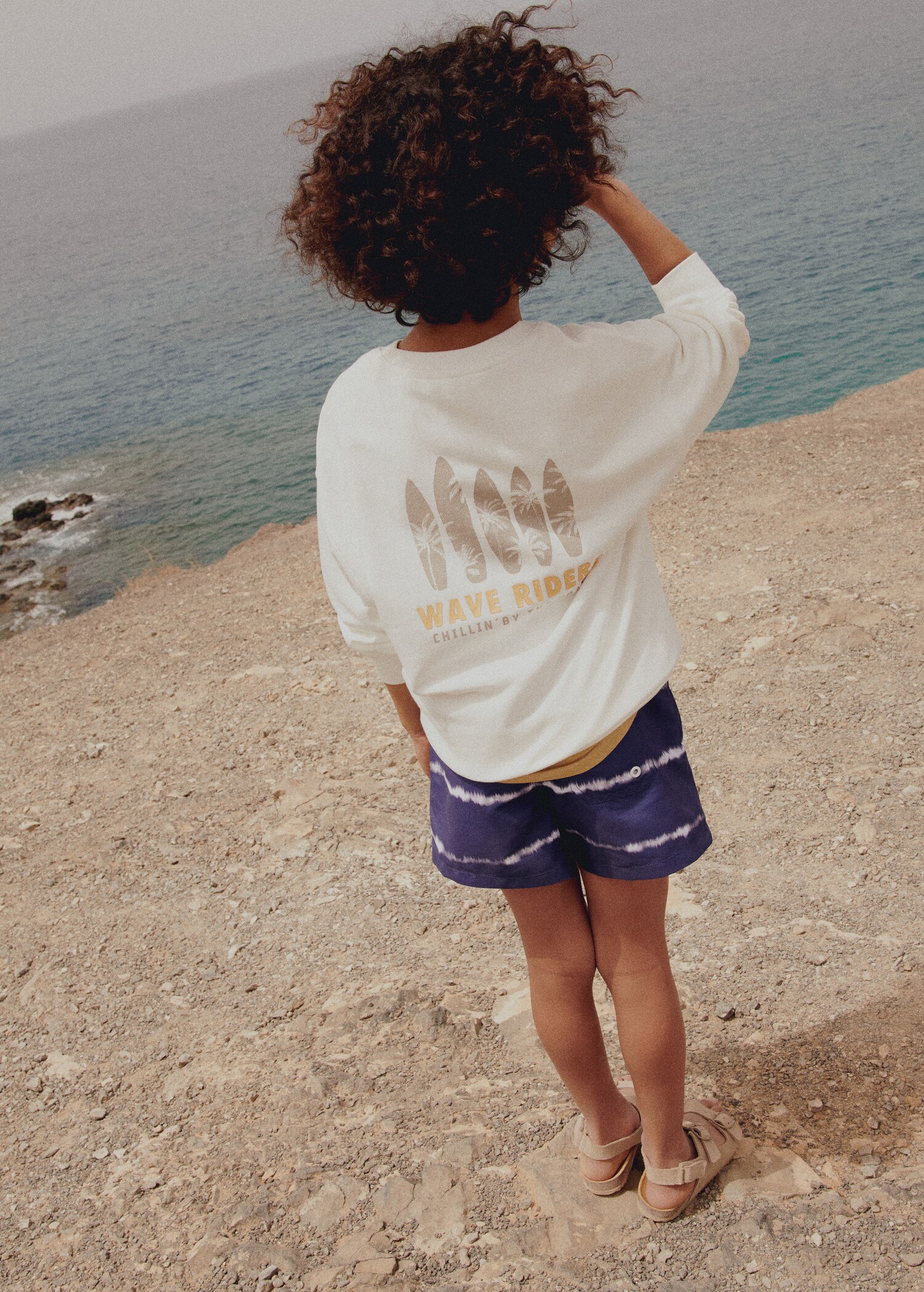 Printed cotton sweatshirt