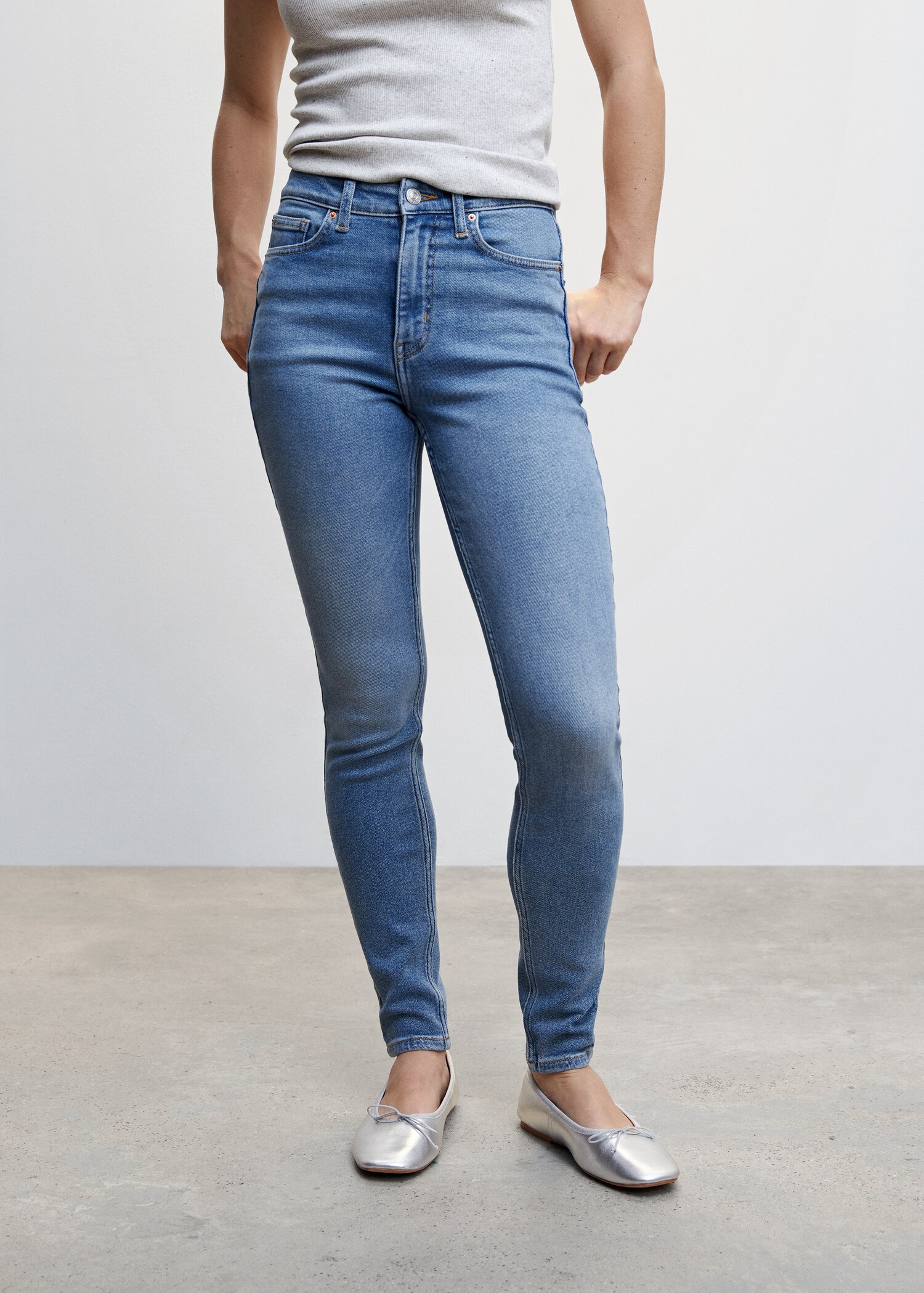 High-rise skinny jeans