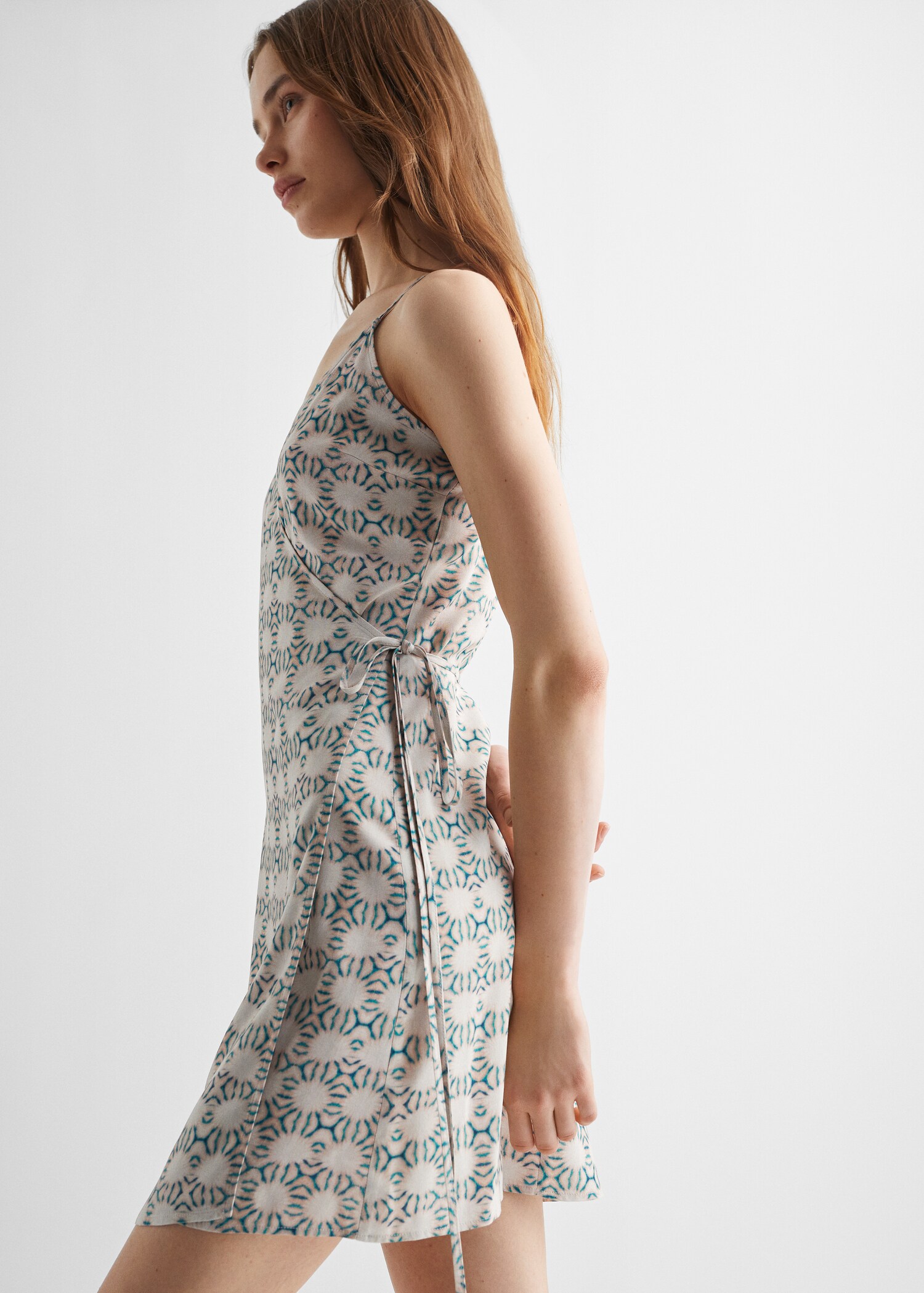 Print wrap dress