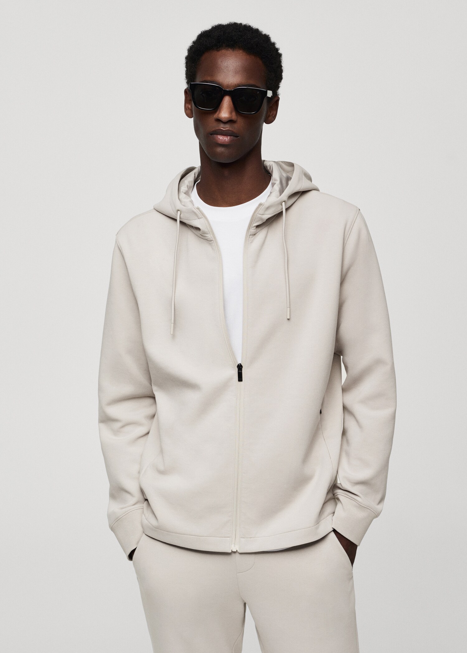 Technical fabric hoodie
