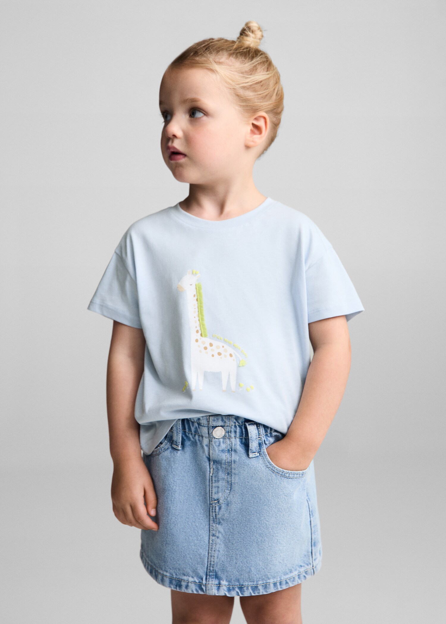 Printed cotton-blend T-shirt