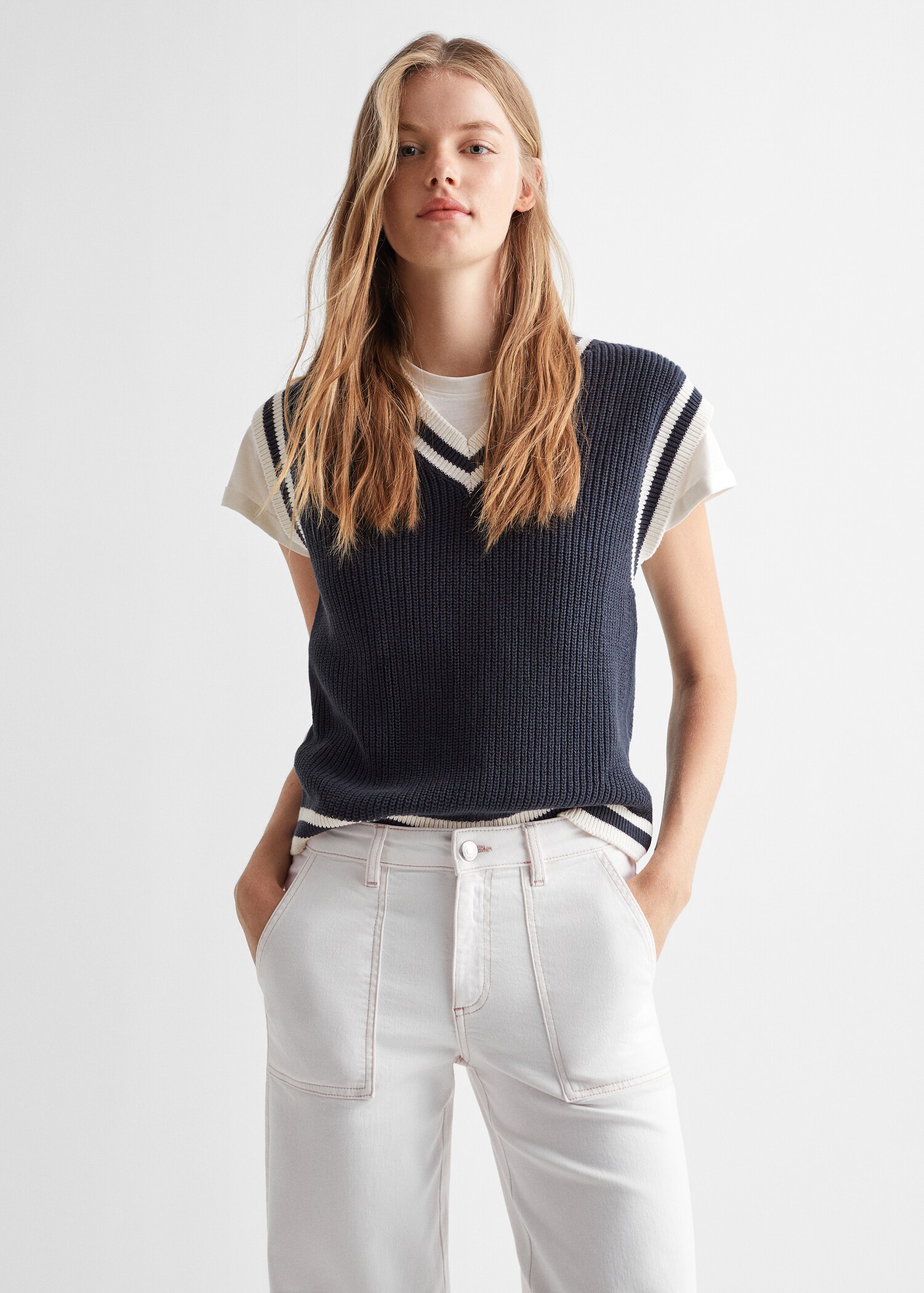 Culotte jeans with pockets