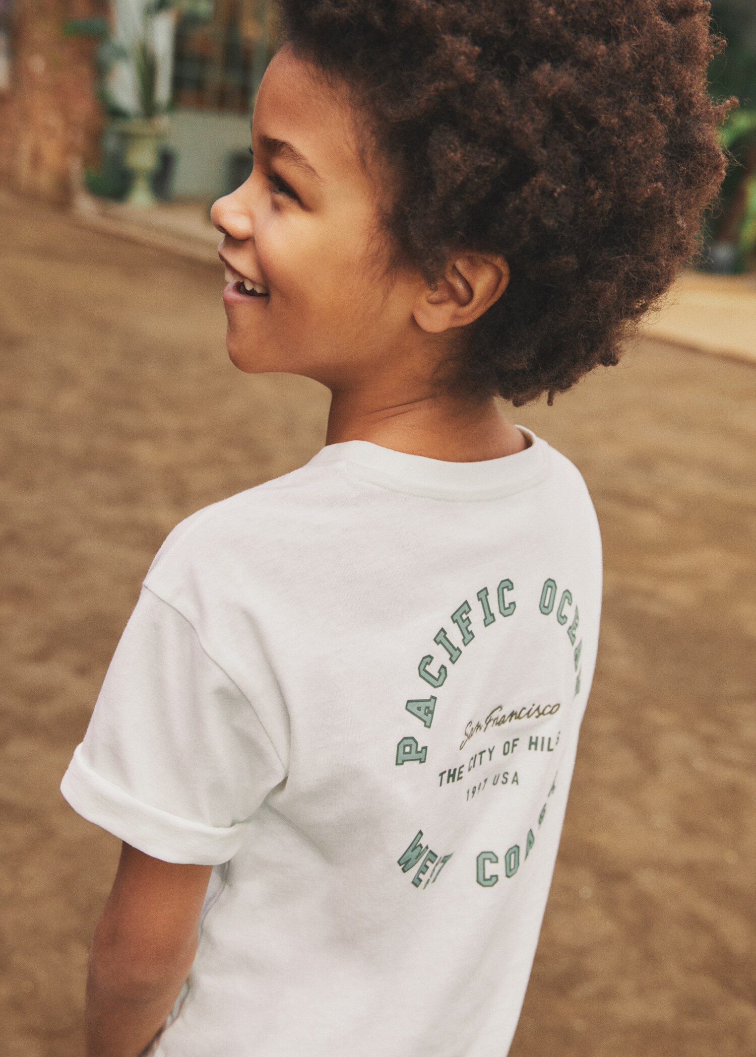 Printed cotton-blend T-shirt