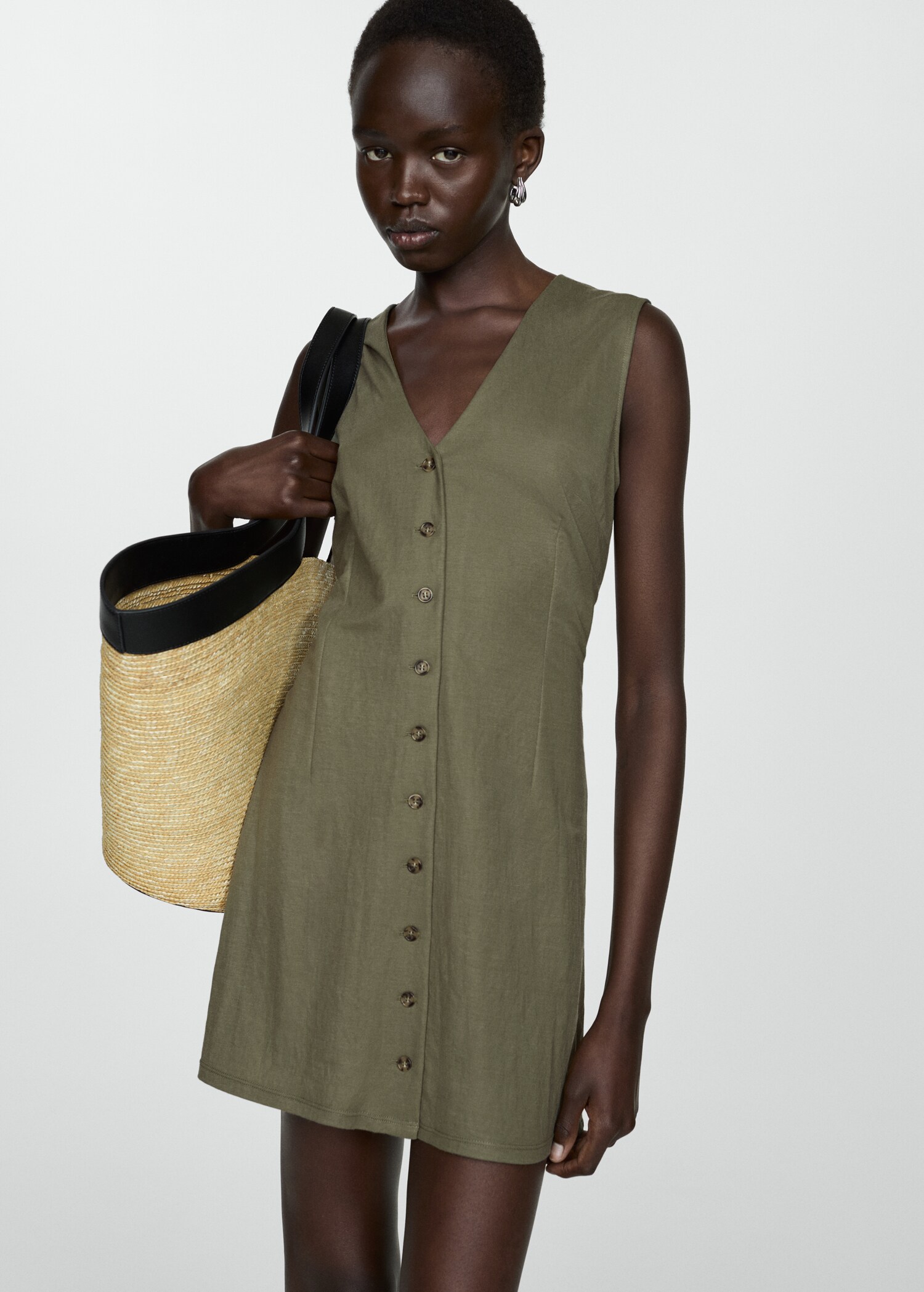 Short buttoned dress