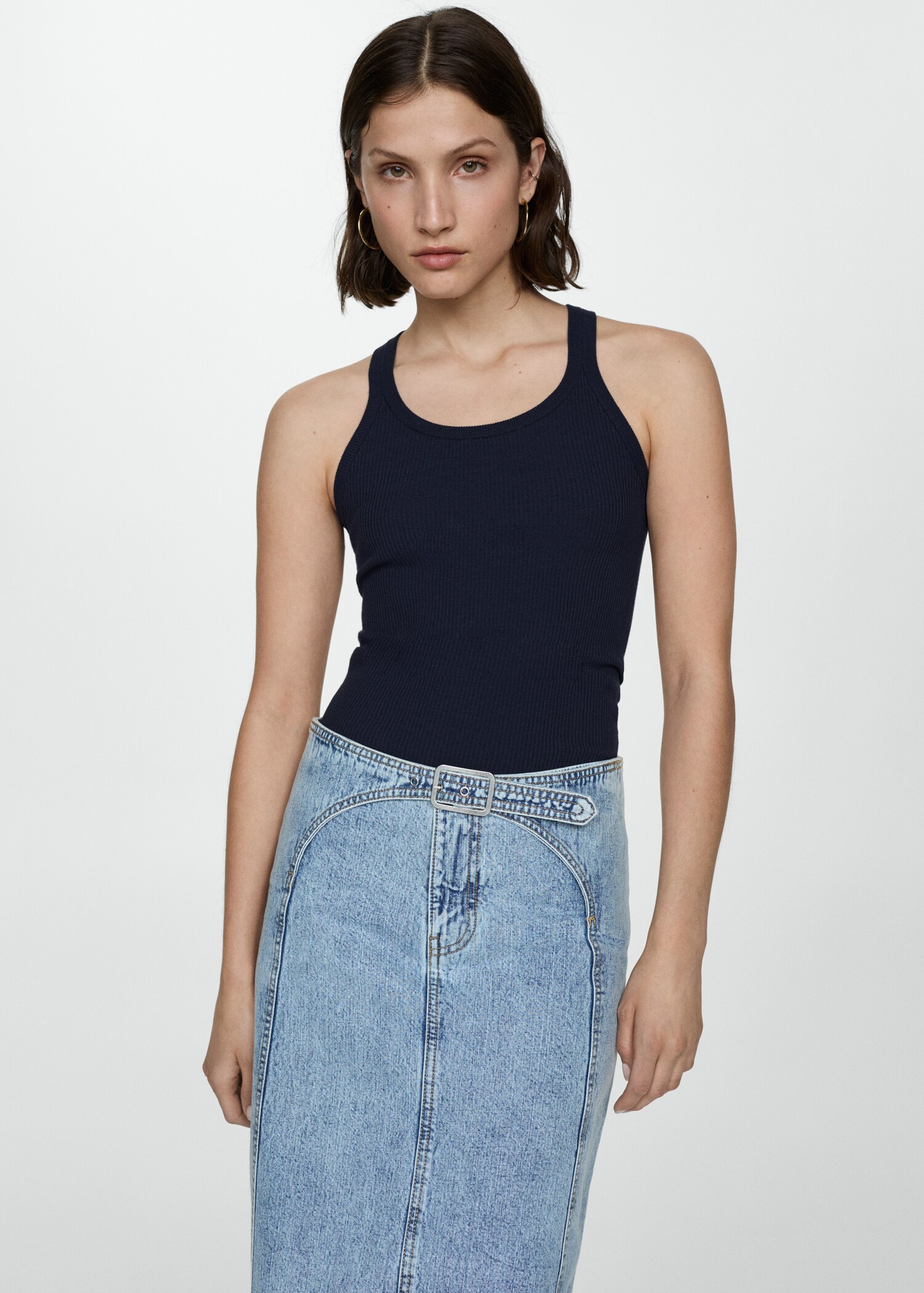 Knit strap top