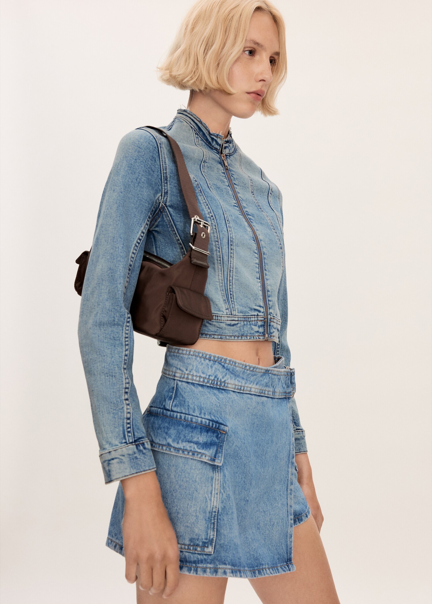 Denim skort