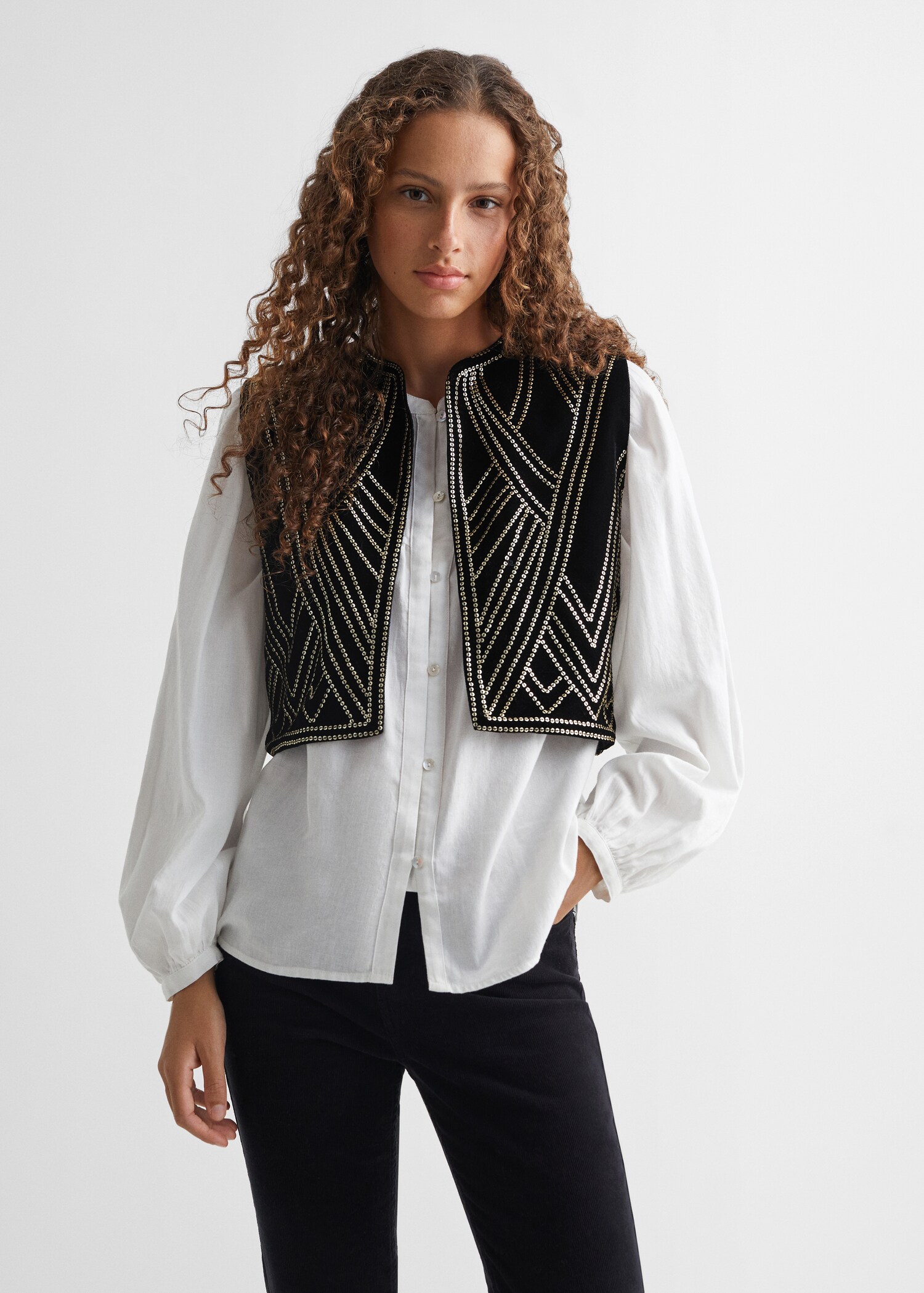 Sequined gilet