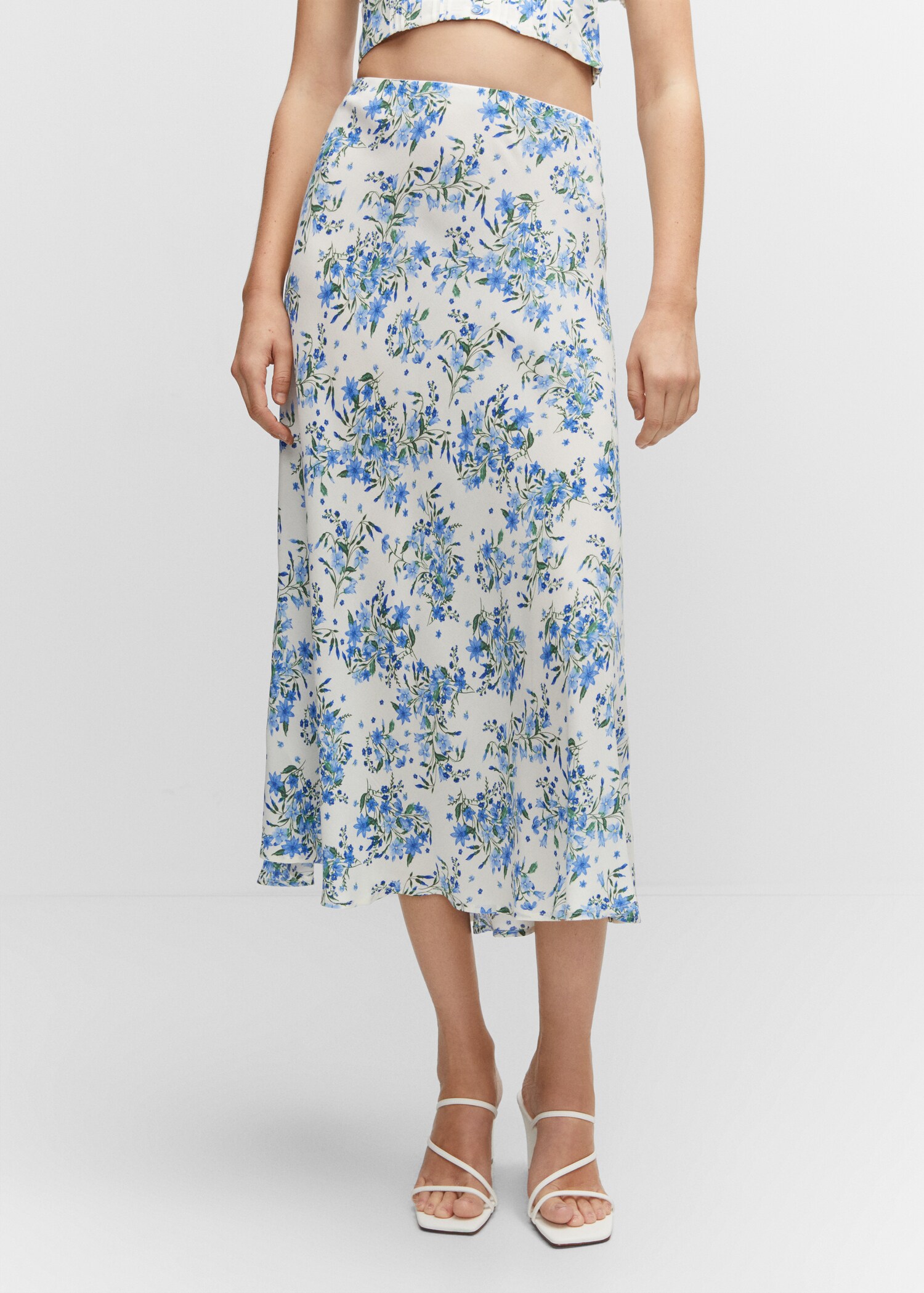 Floral midi skirt