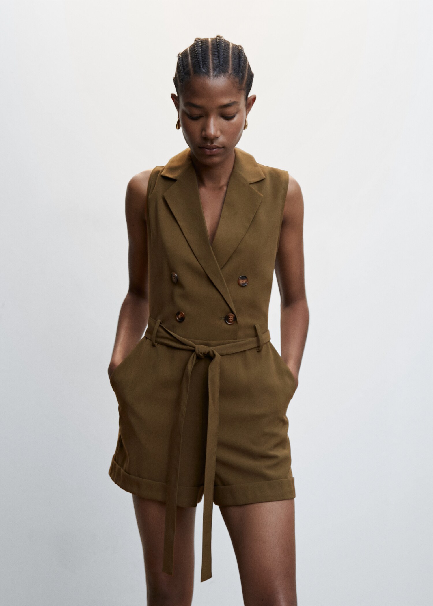 Bow wrap jumpsuit