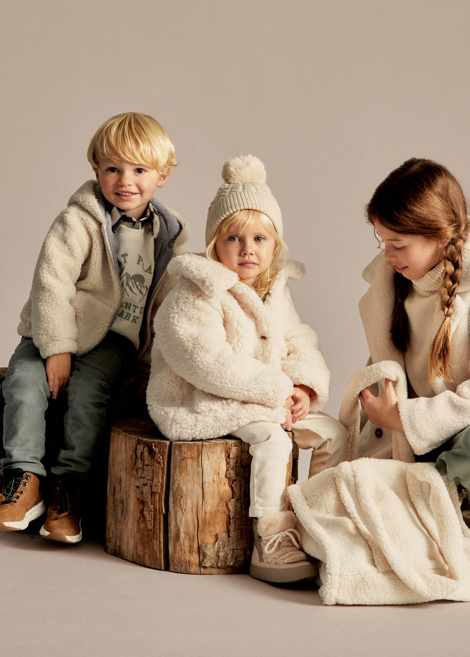 Shearling-effect coat