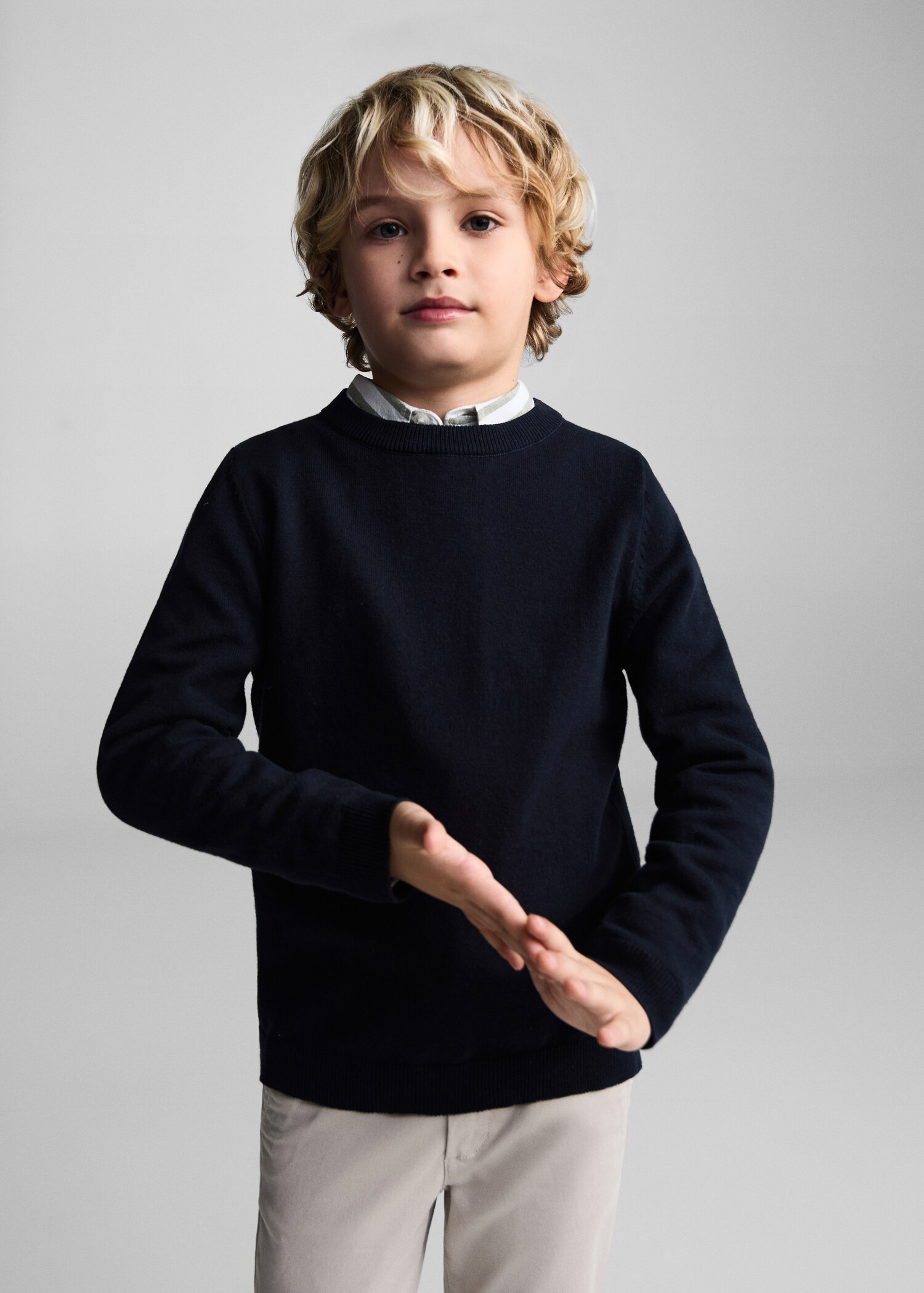 Knit cotton sweater