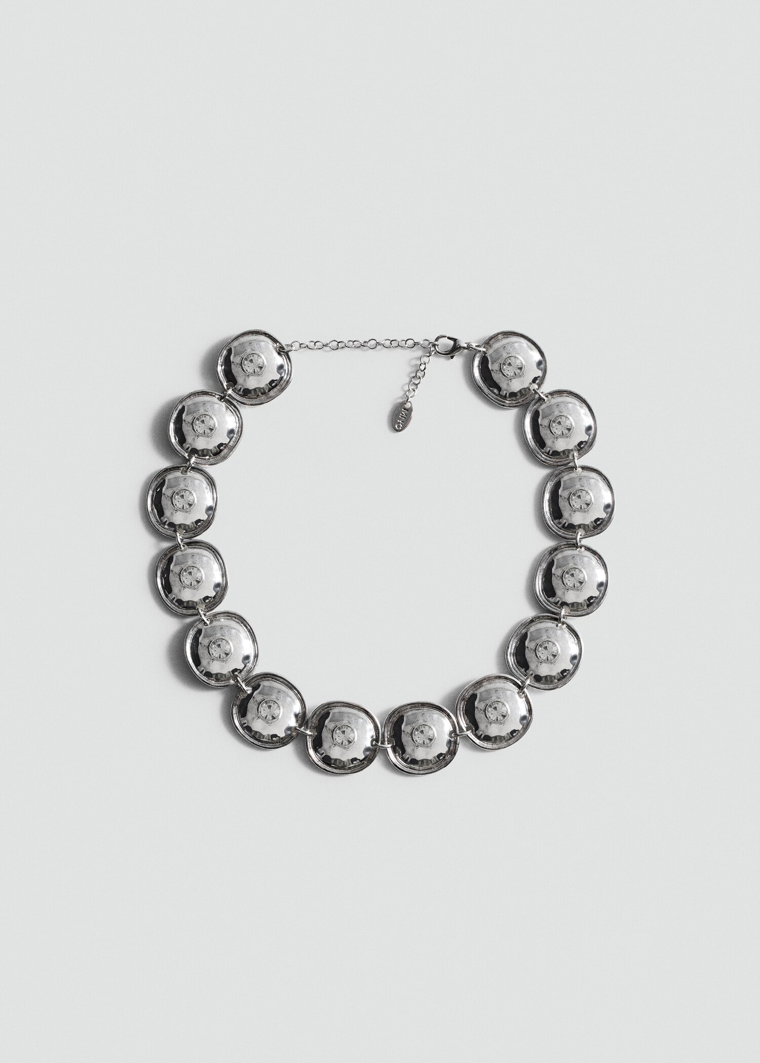 Crystal coin necklace