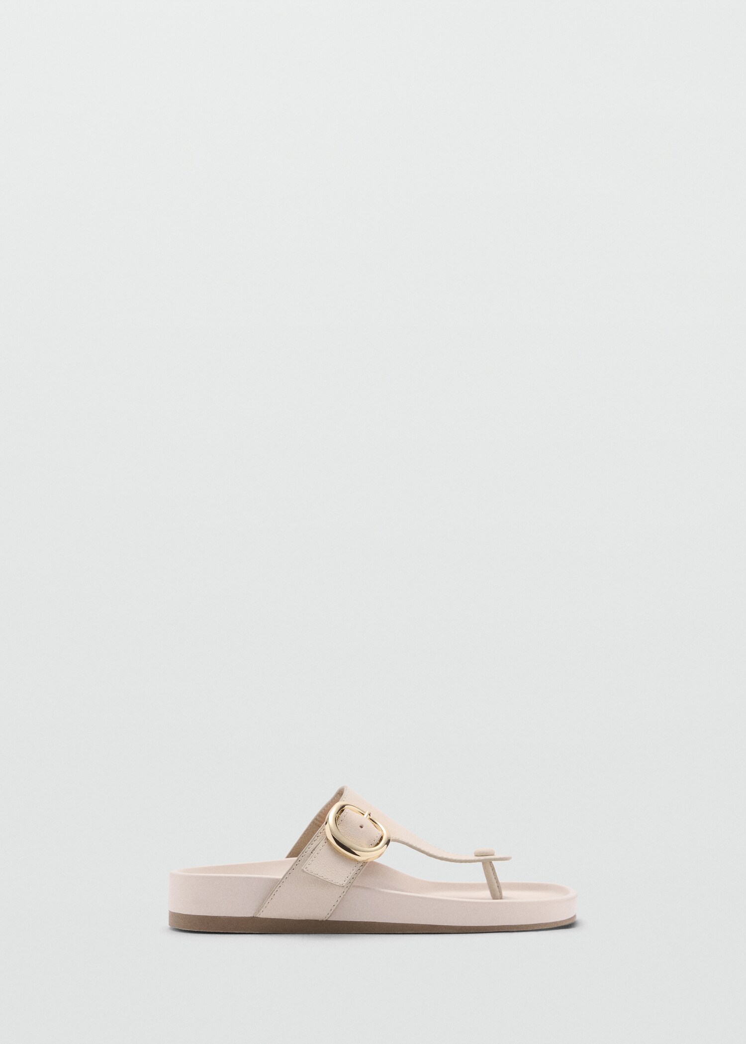 Buckle leather sandals