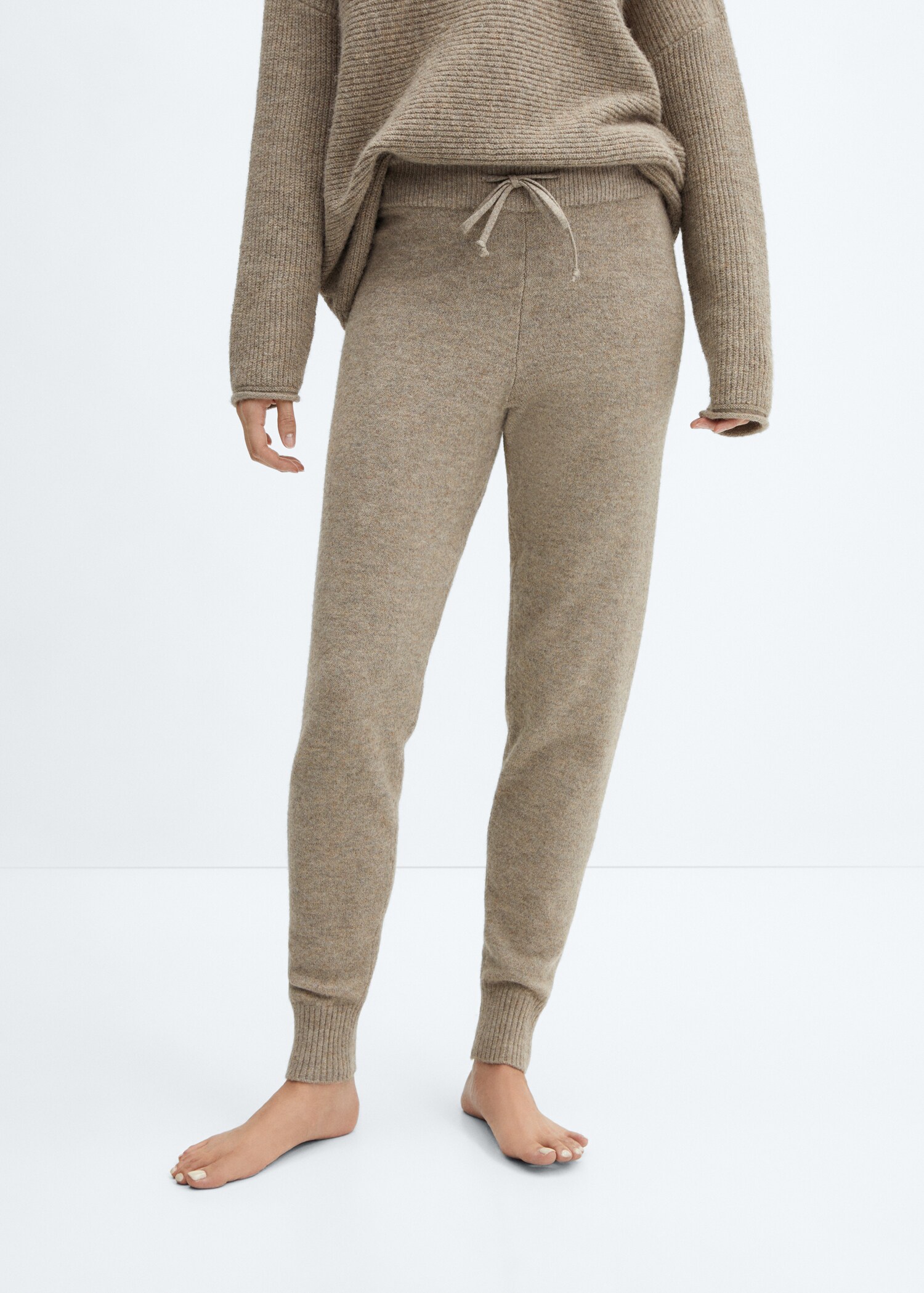 Knit jogger-style pants