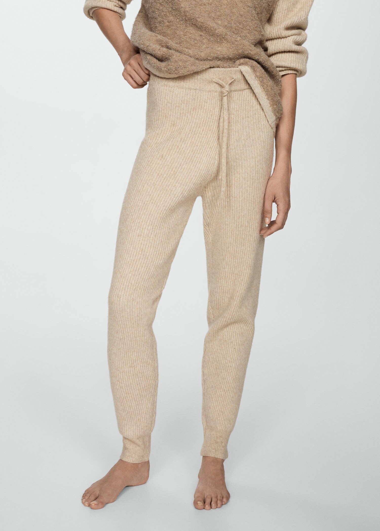 Knit jogger-style pants