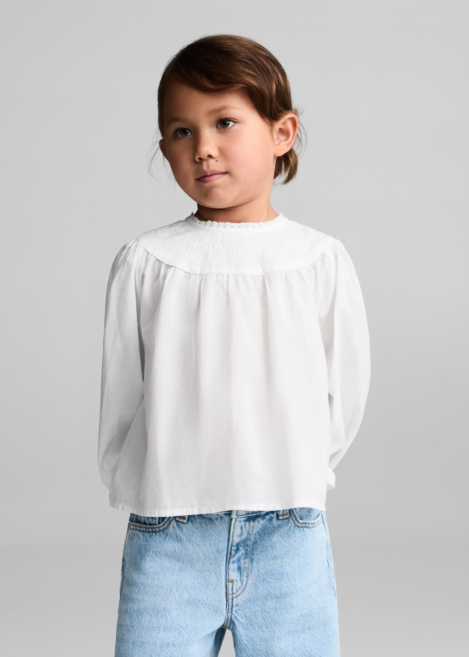 Embroidered cotton blouse