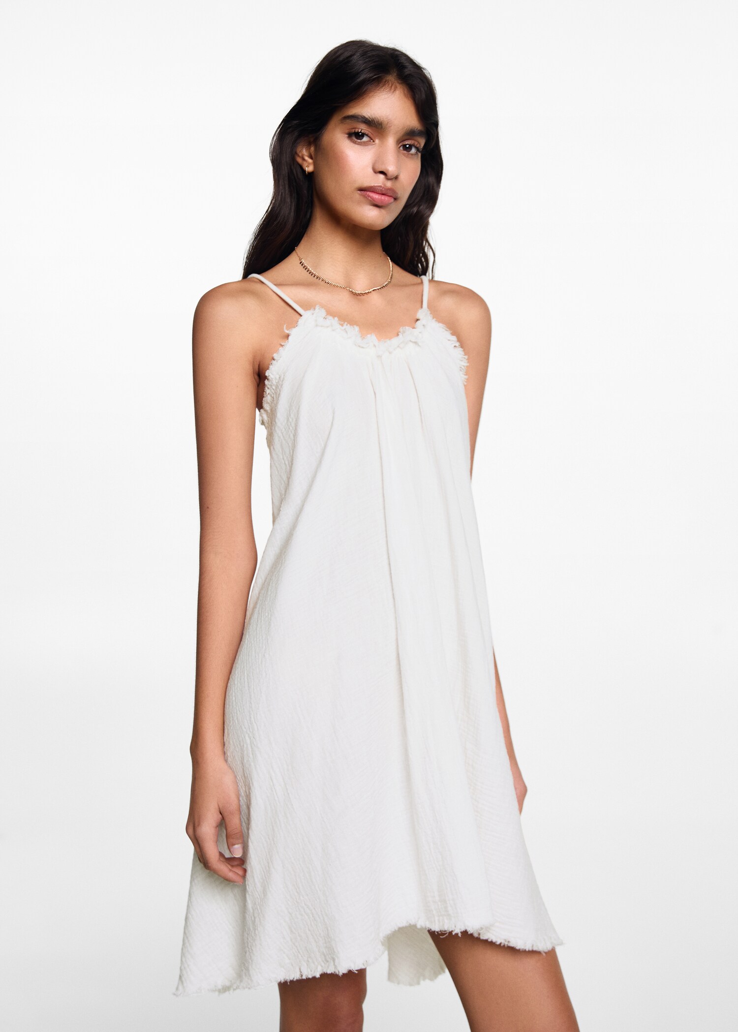 Frayed edges dress