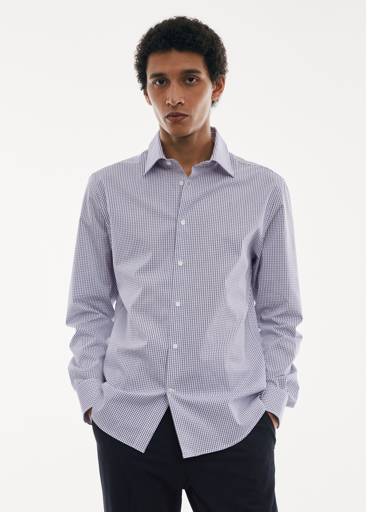 Micro-stretch fabric shirt