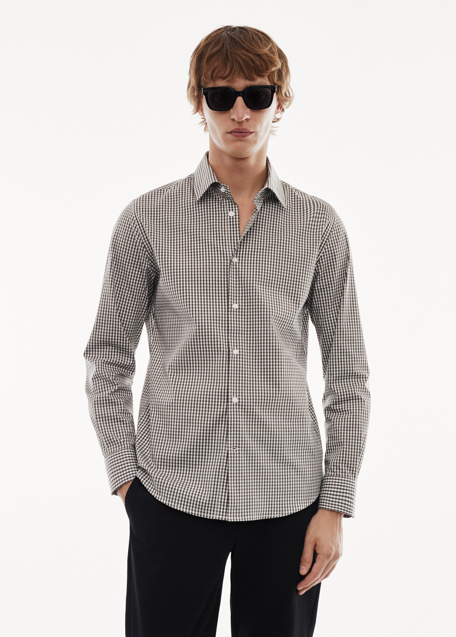 Micro-stretch fabric shirt