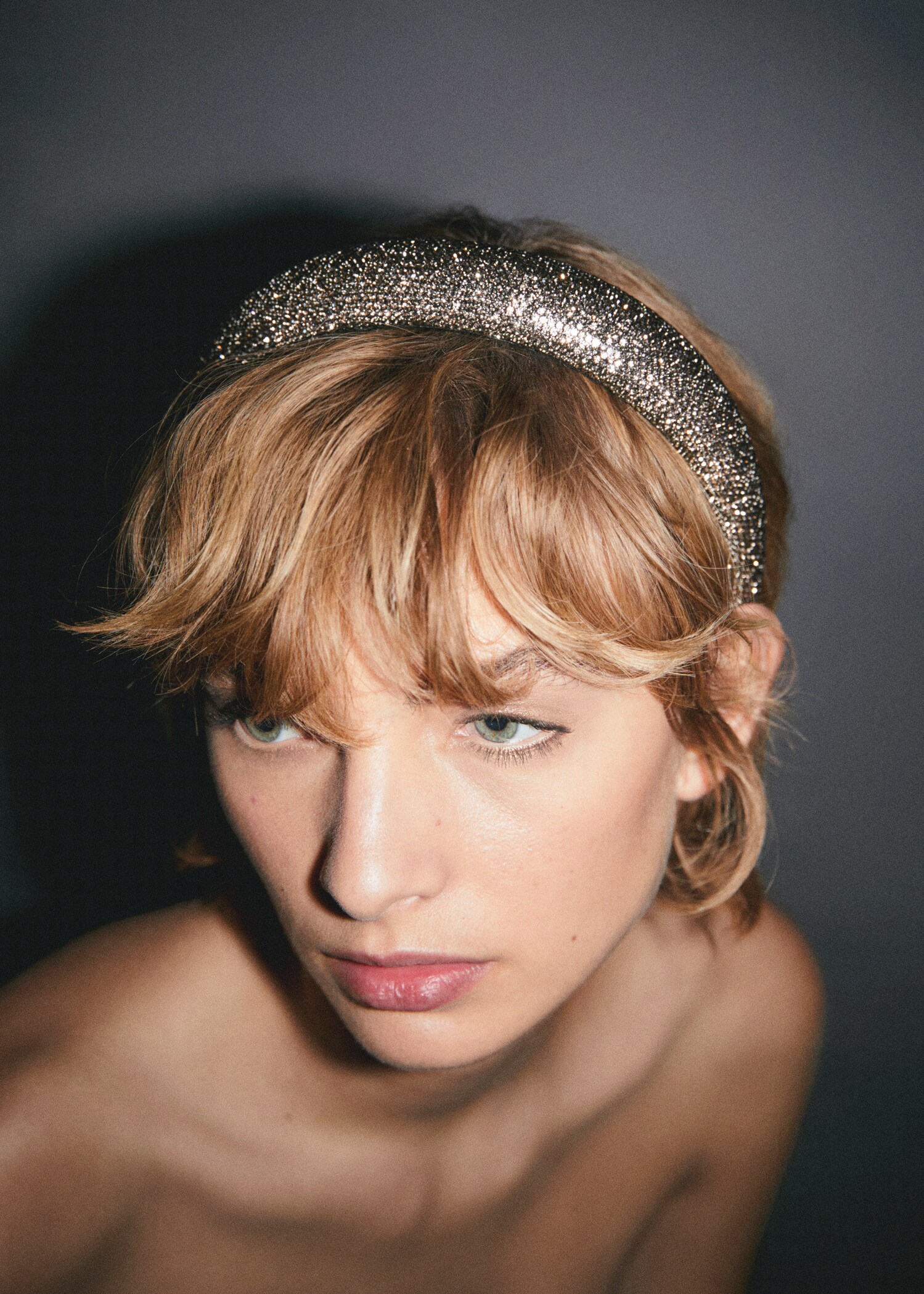 Faceted crystal hairband