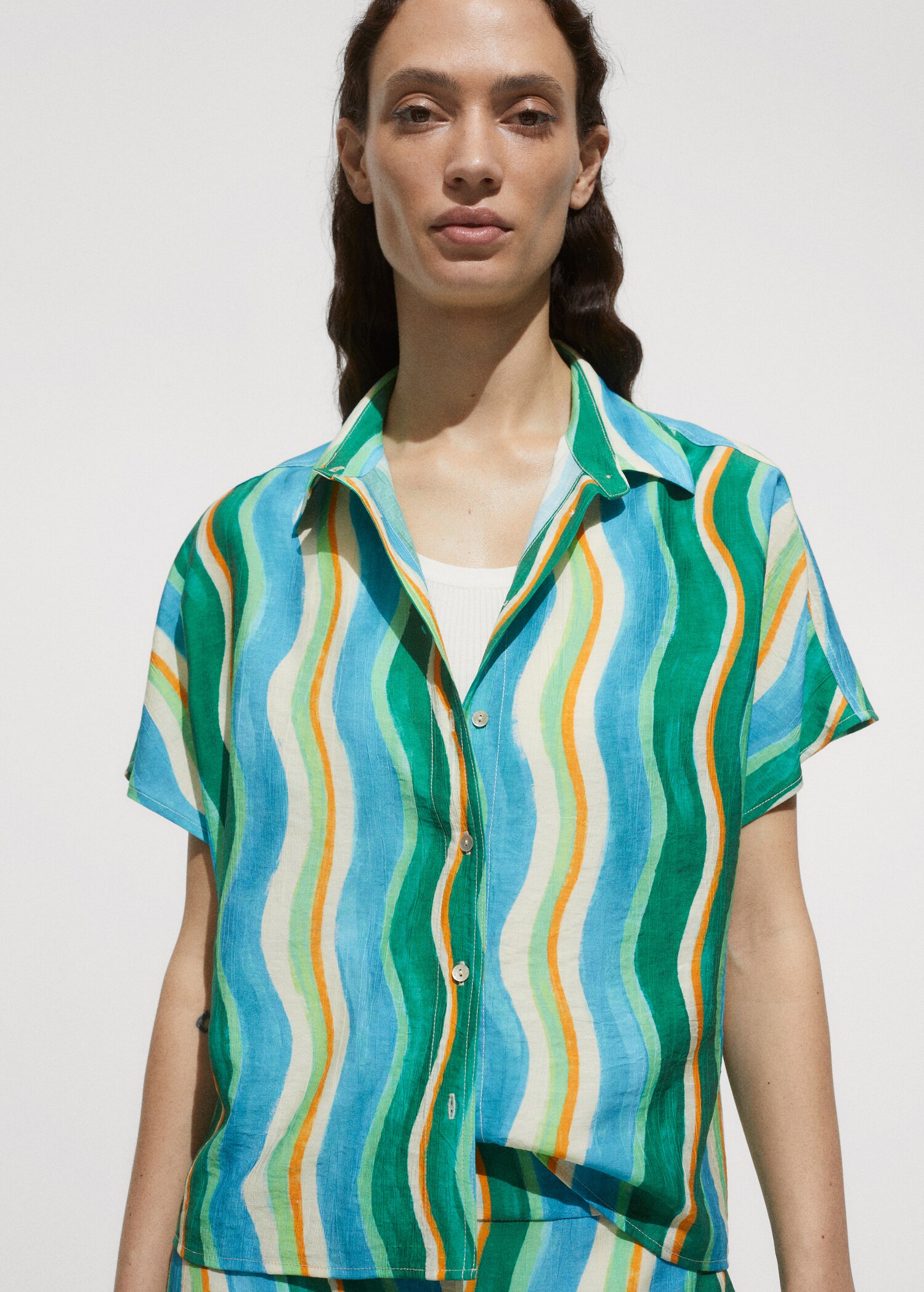 Printed short-sleeved shirt