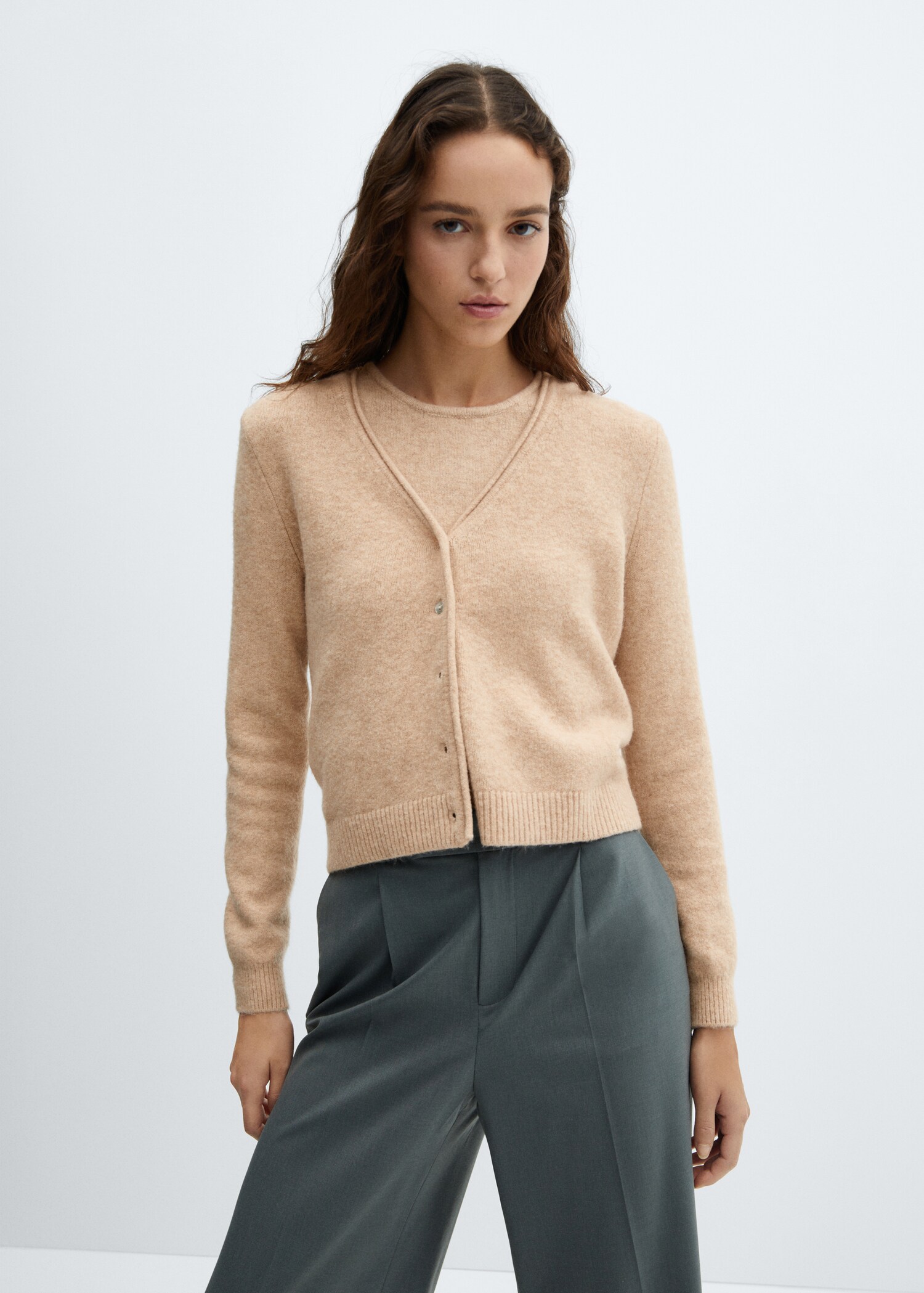 Button knit cardigan