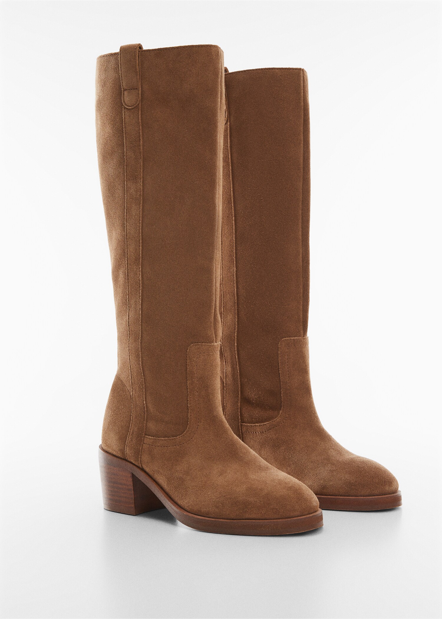 Heel leather boot