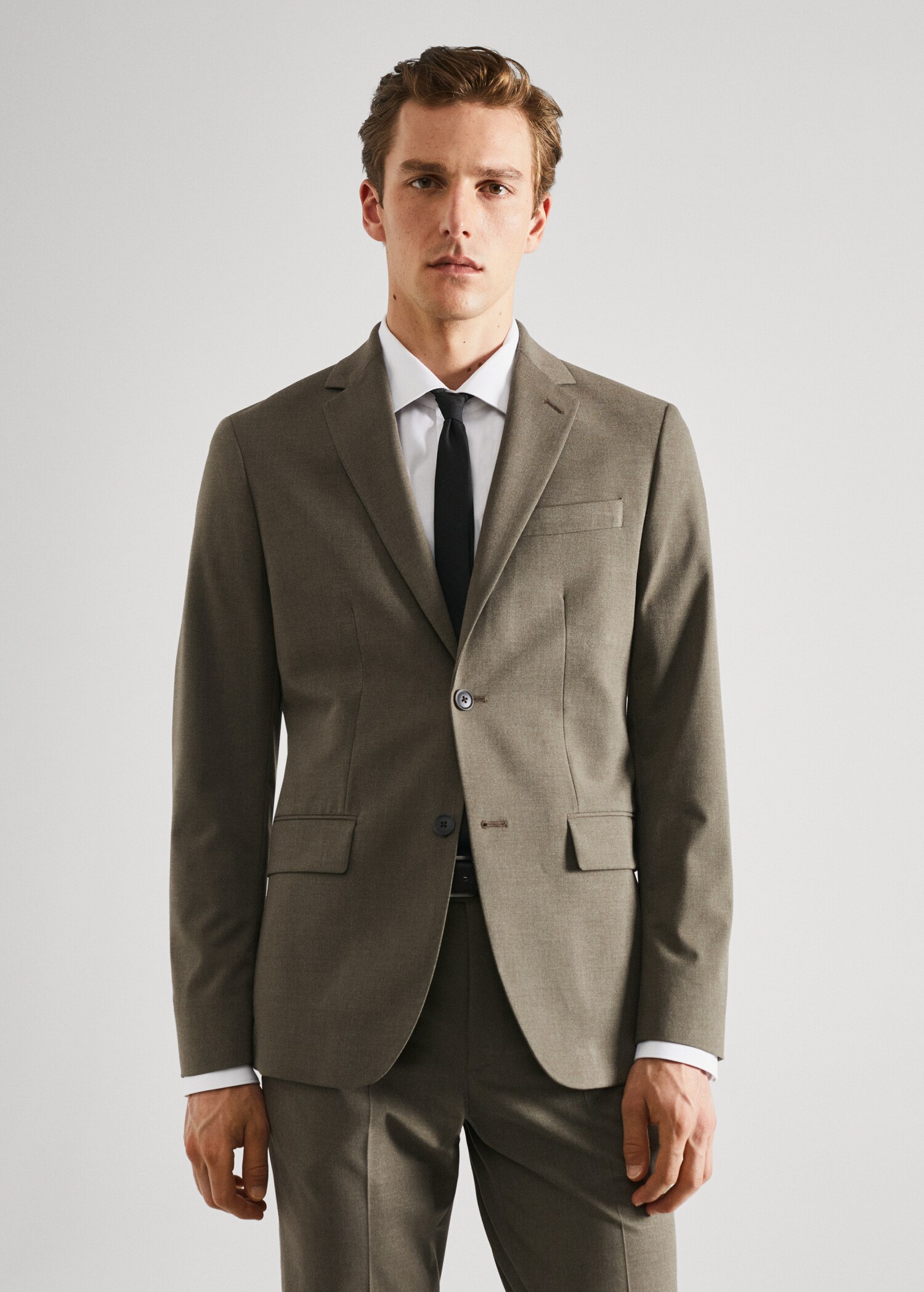 Stretch-fabric slim-fit suit blazer