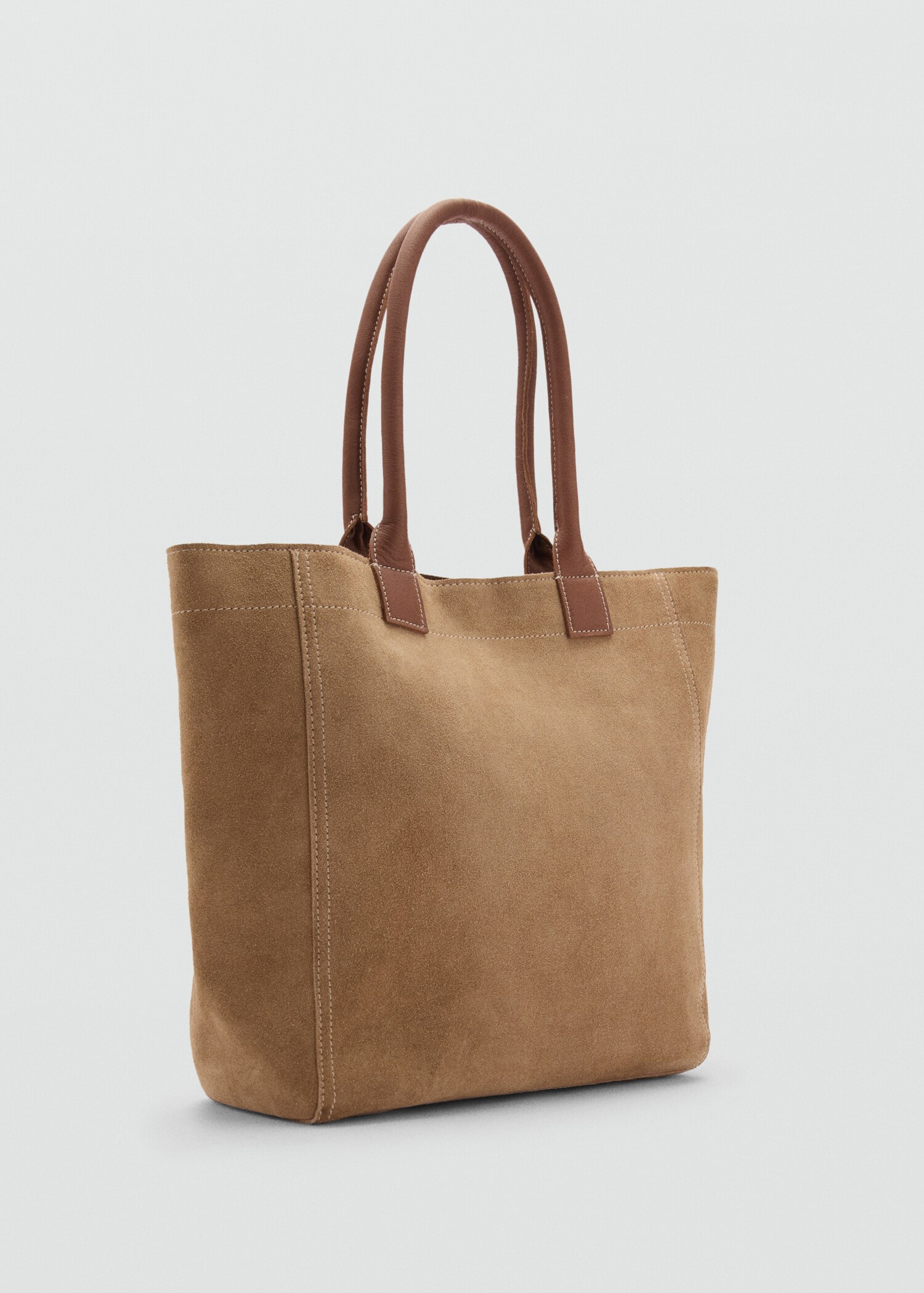Leather shopper bag