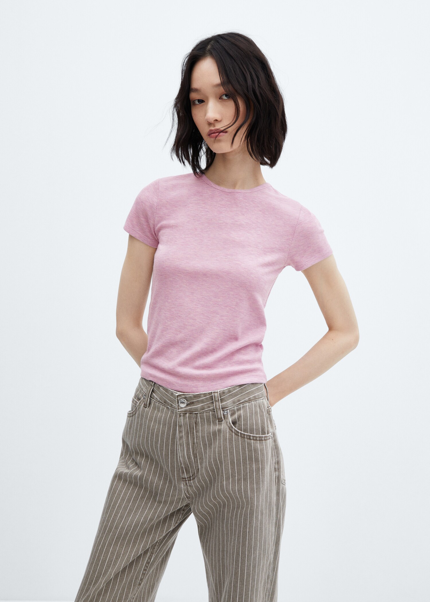 Knitted short-sleeve t-shirt