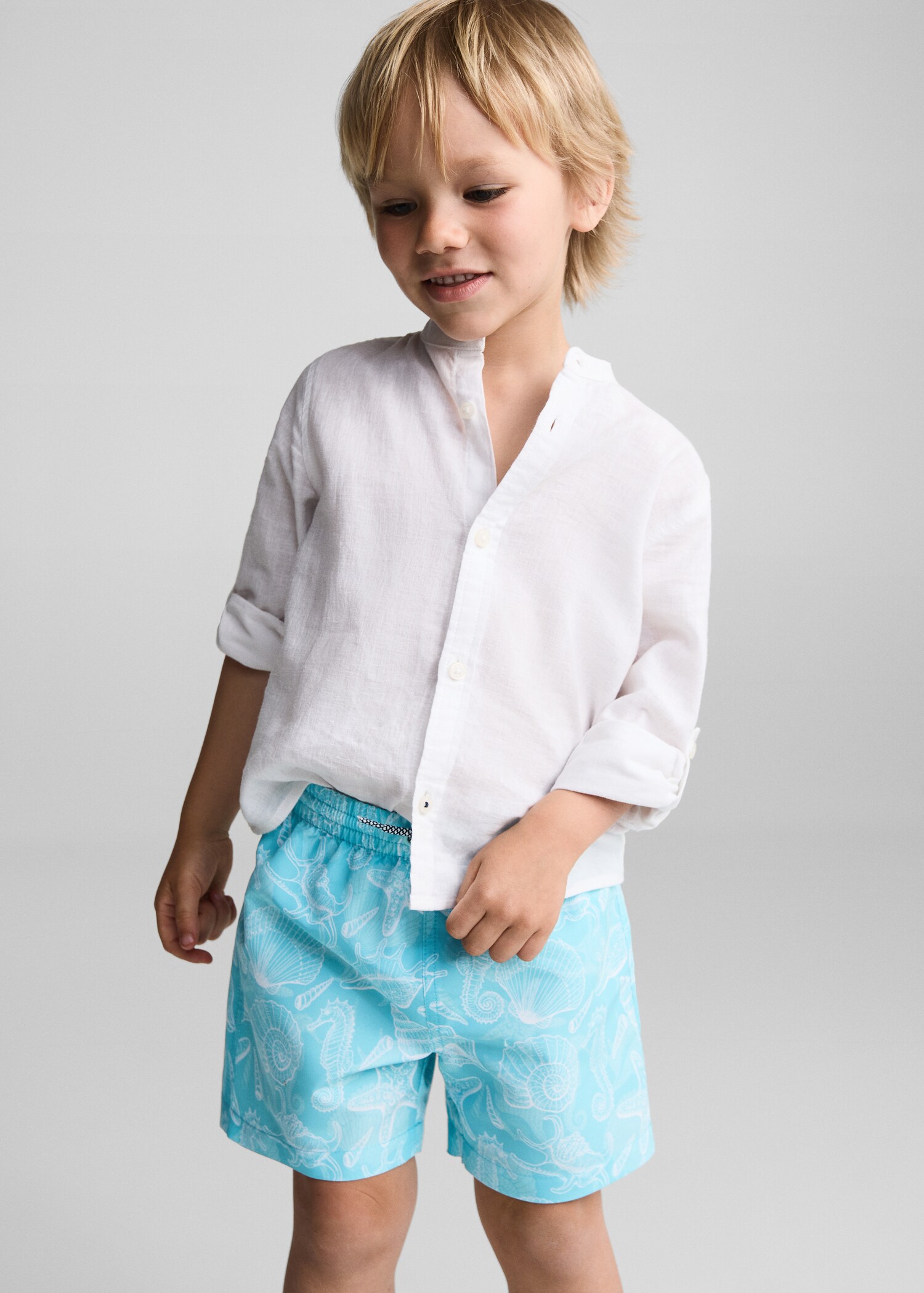 Printed swimming trunks