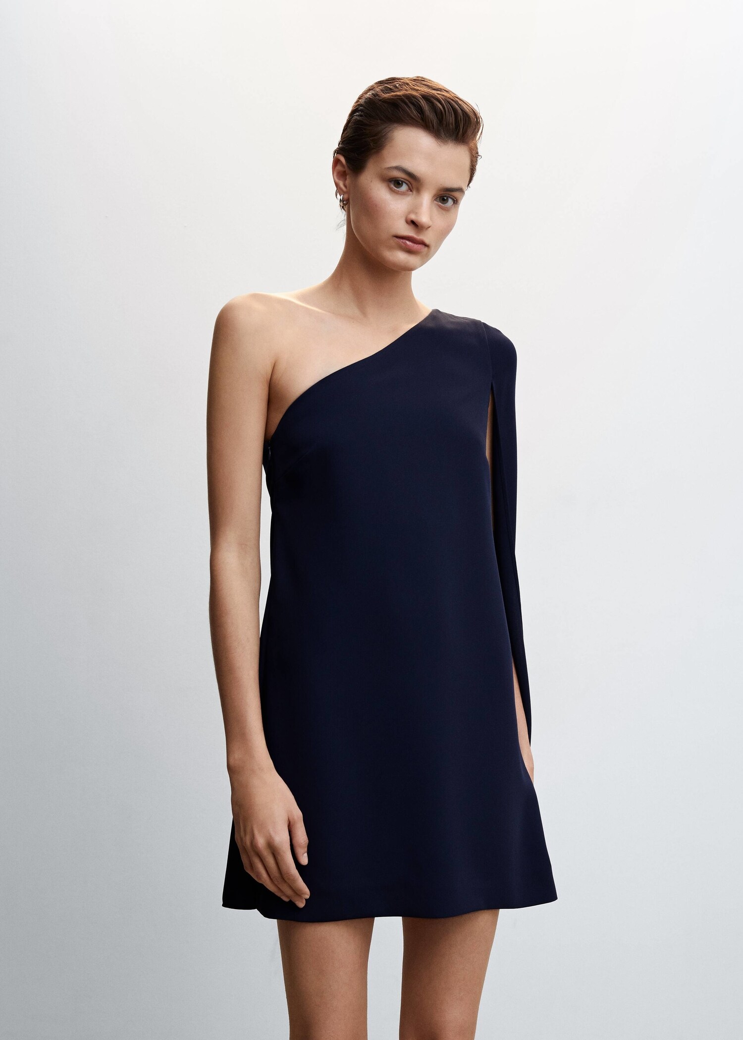 Asymmetrical cape dress