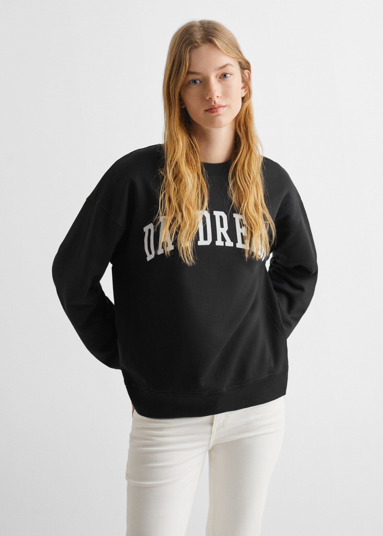 Printed message sweatshirt
