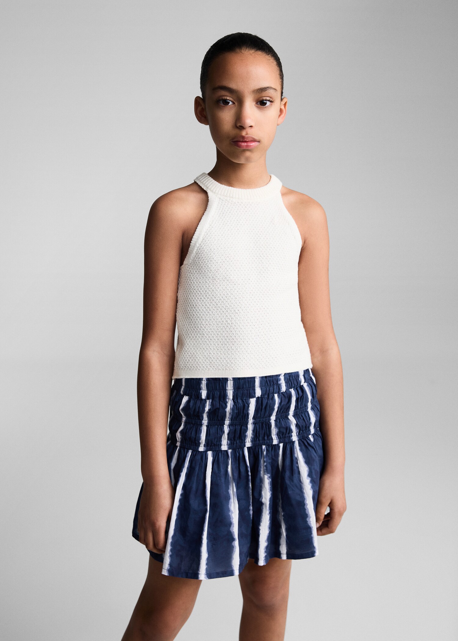Printed ruffle skirt