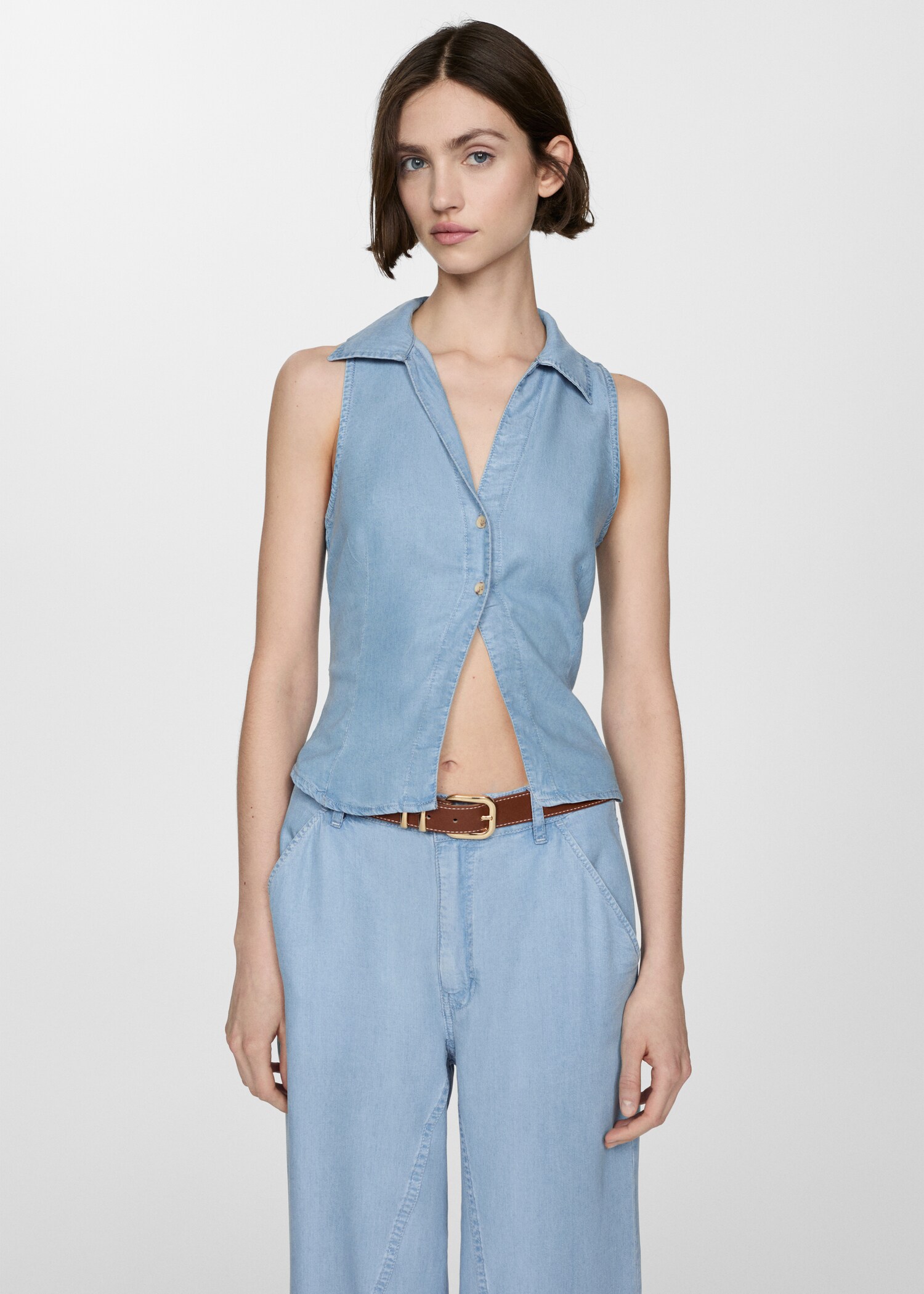 Lyocell open shirt
