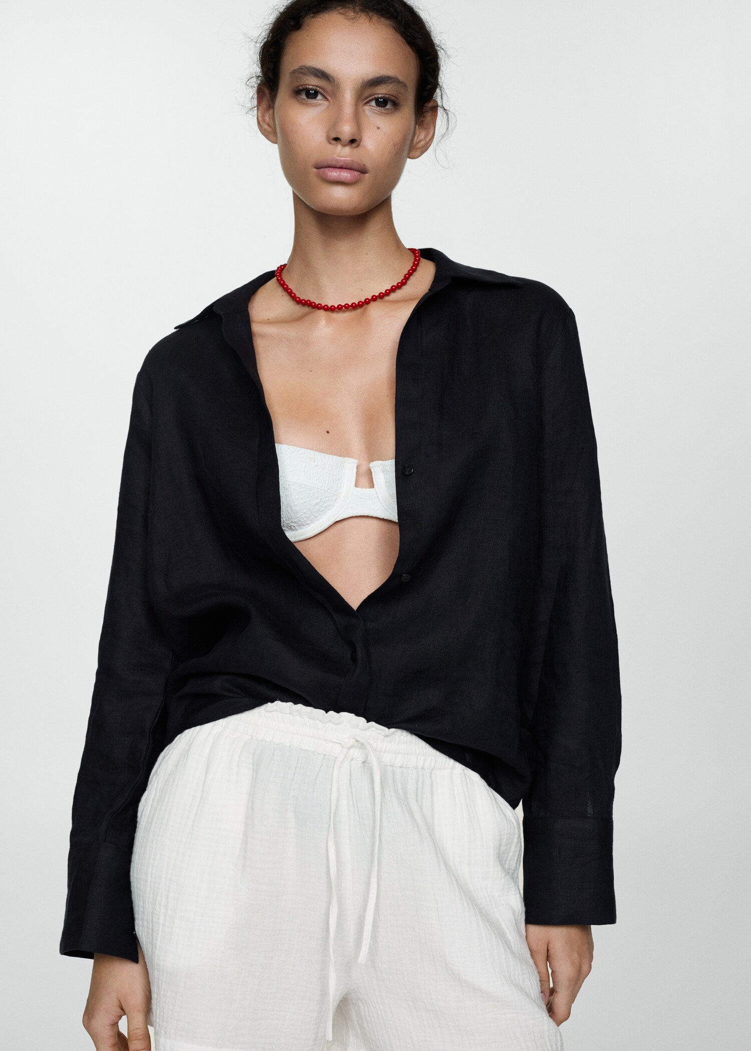 Cotton shorts with elastic waist